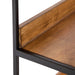 Accent Shelf Rustic Brown Black 18x28x7 3