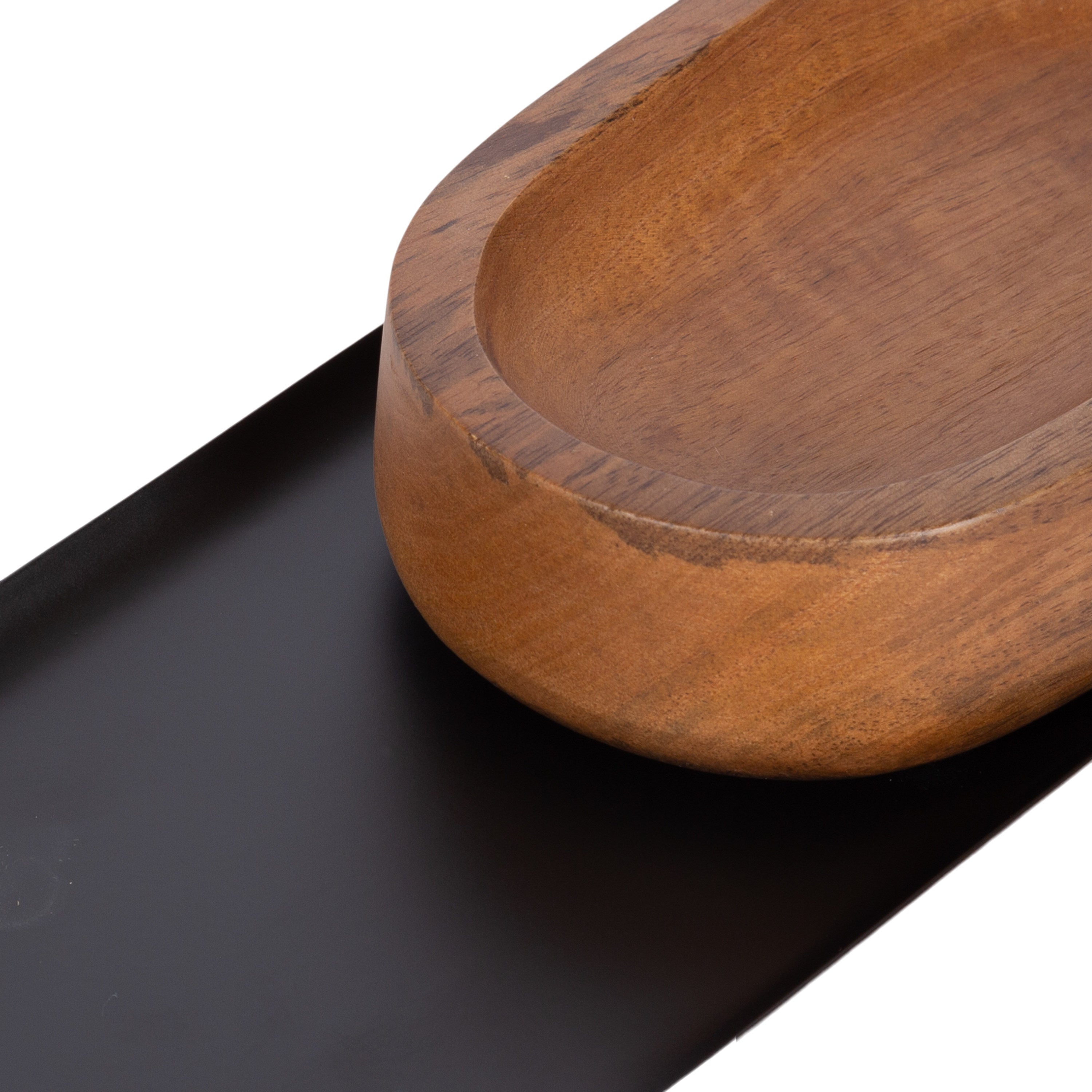 Trinket Storage Black Walnut Brown 3 Piece 3
