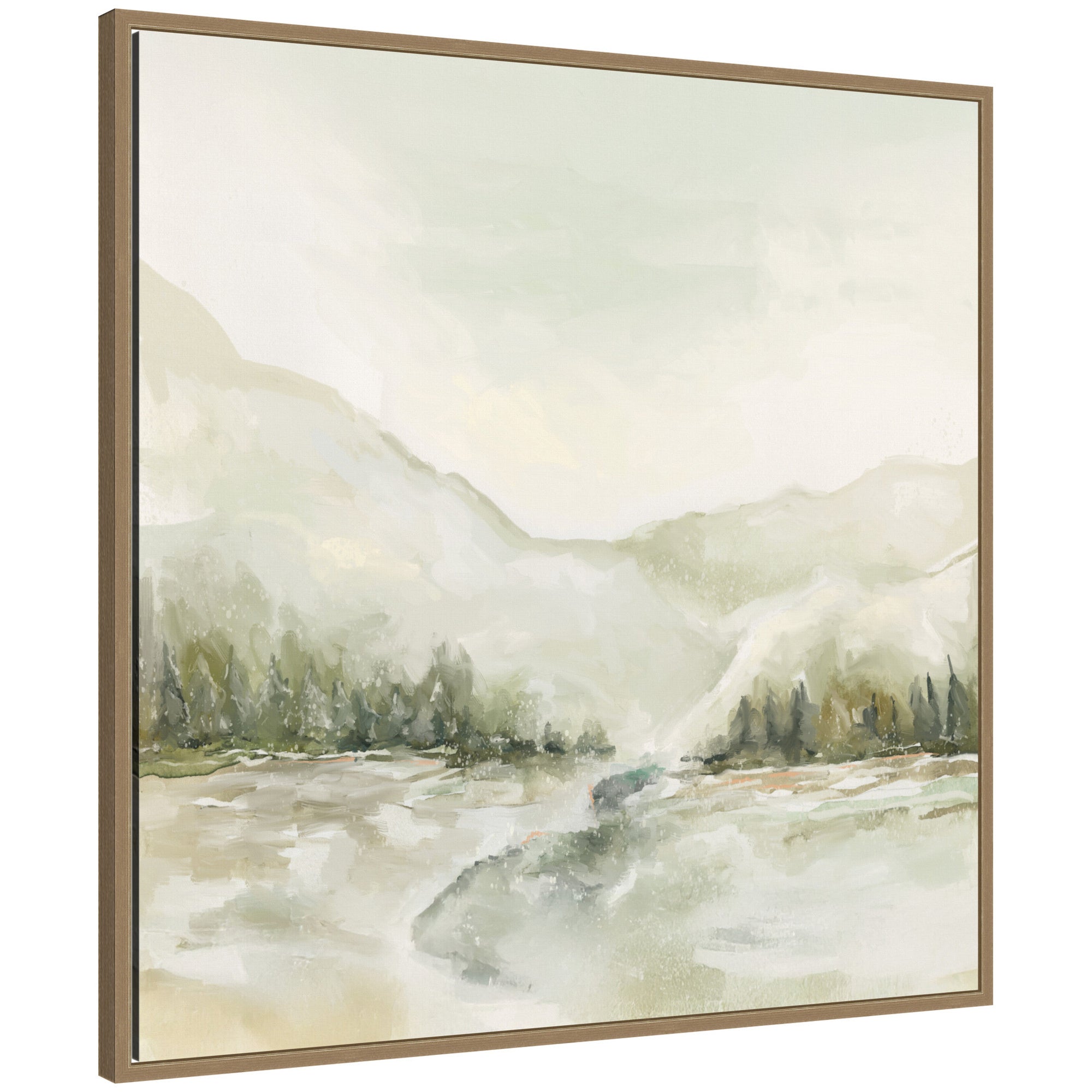 Framed Canvas Sylvie Dark Gold 30x30 1