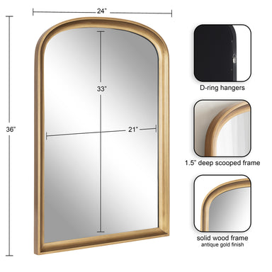 Arch Mirror Gold 24x36 2