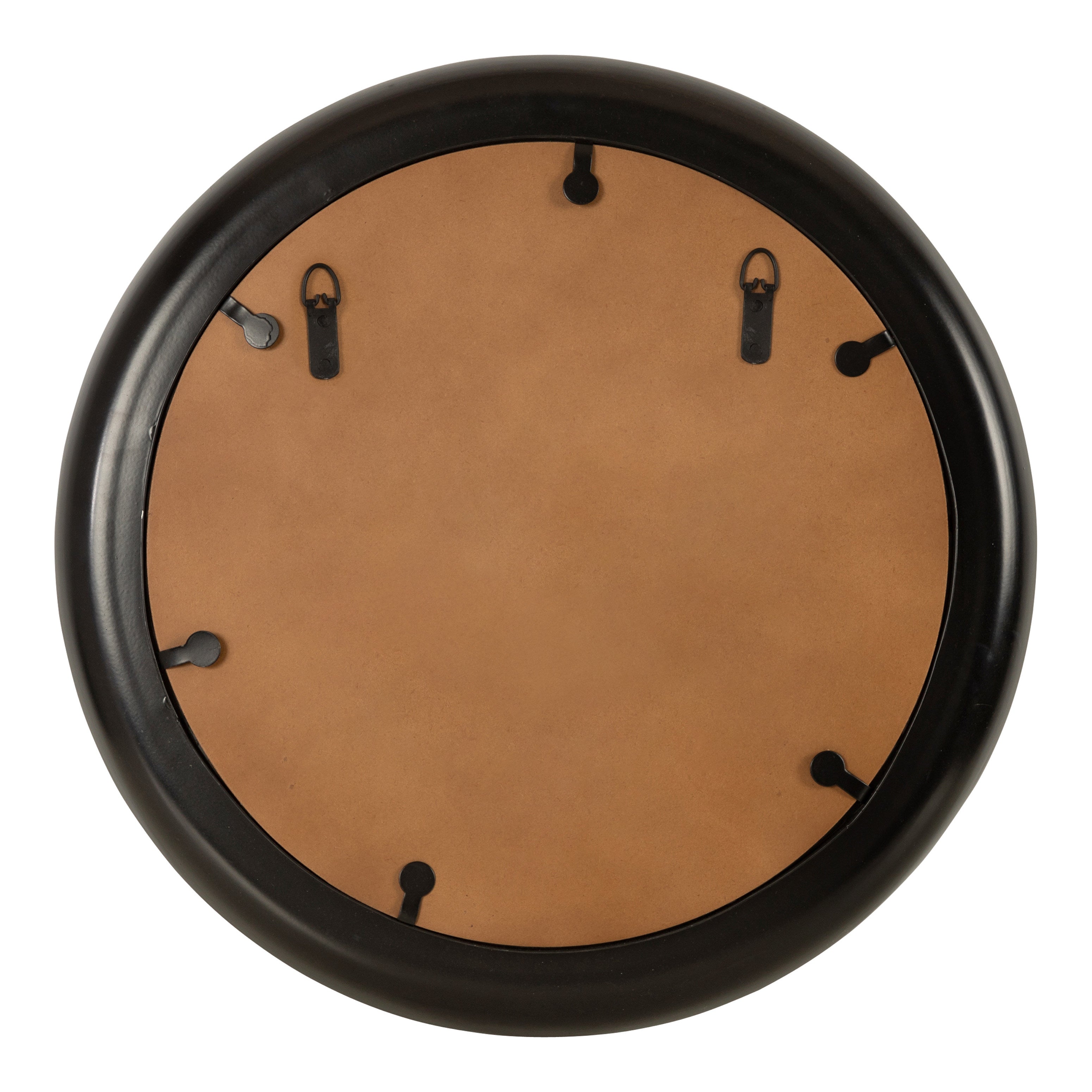 Round Mirror Teal Black 22x22 4
