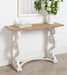 Console Table Rustic Brown White 42x14x30 5