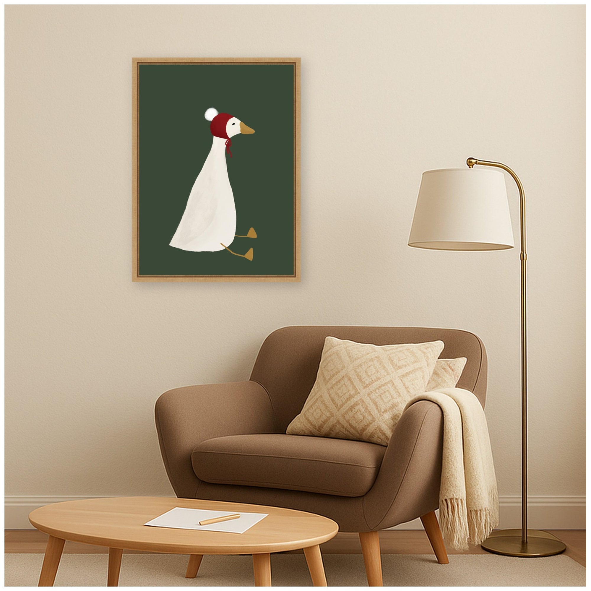 Framed Canvas Sylvie Natural 18x24 6