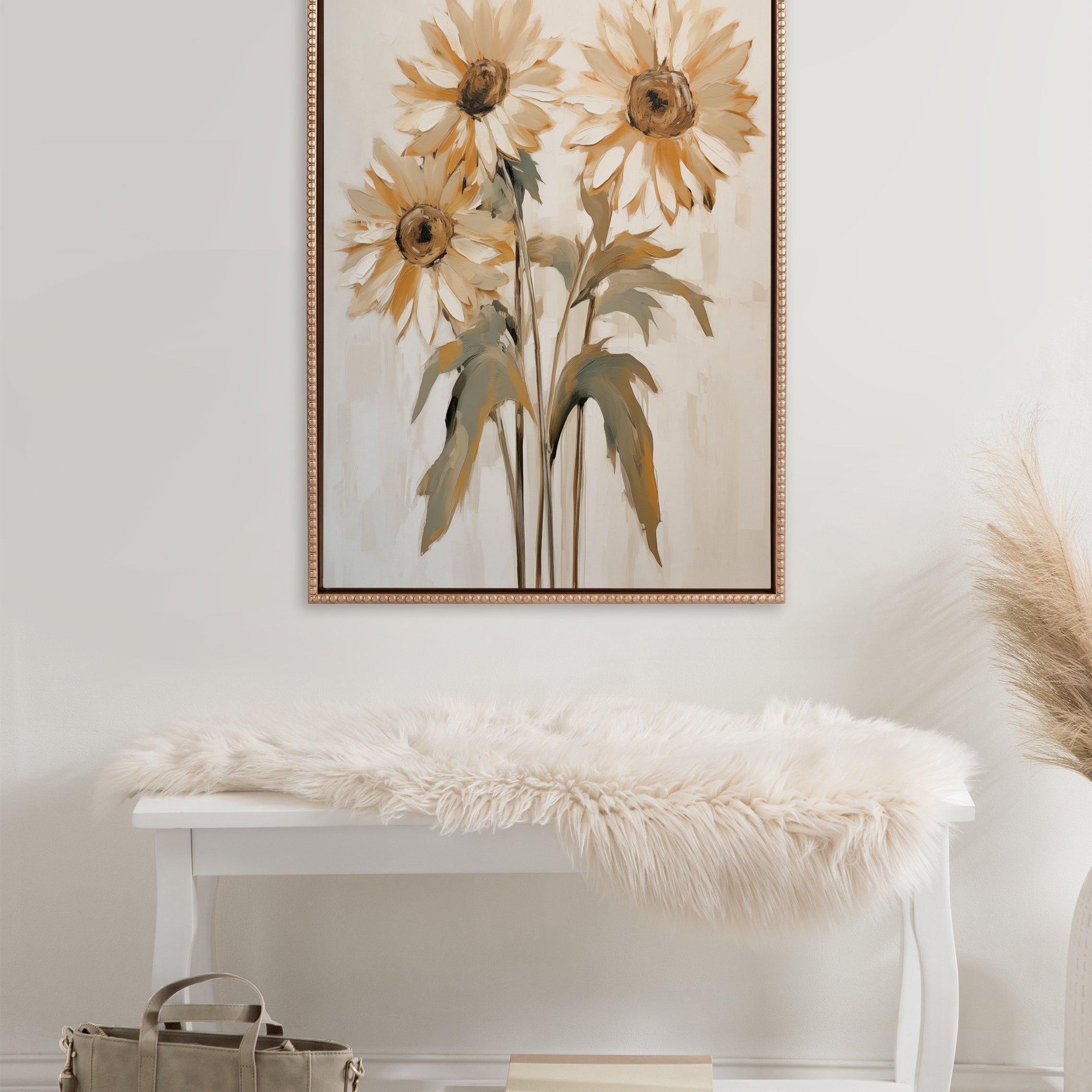 Framed Canvas 23x33 Sylvie Beaded Dark Gold 4