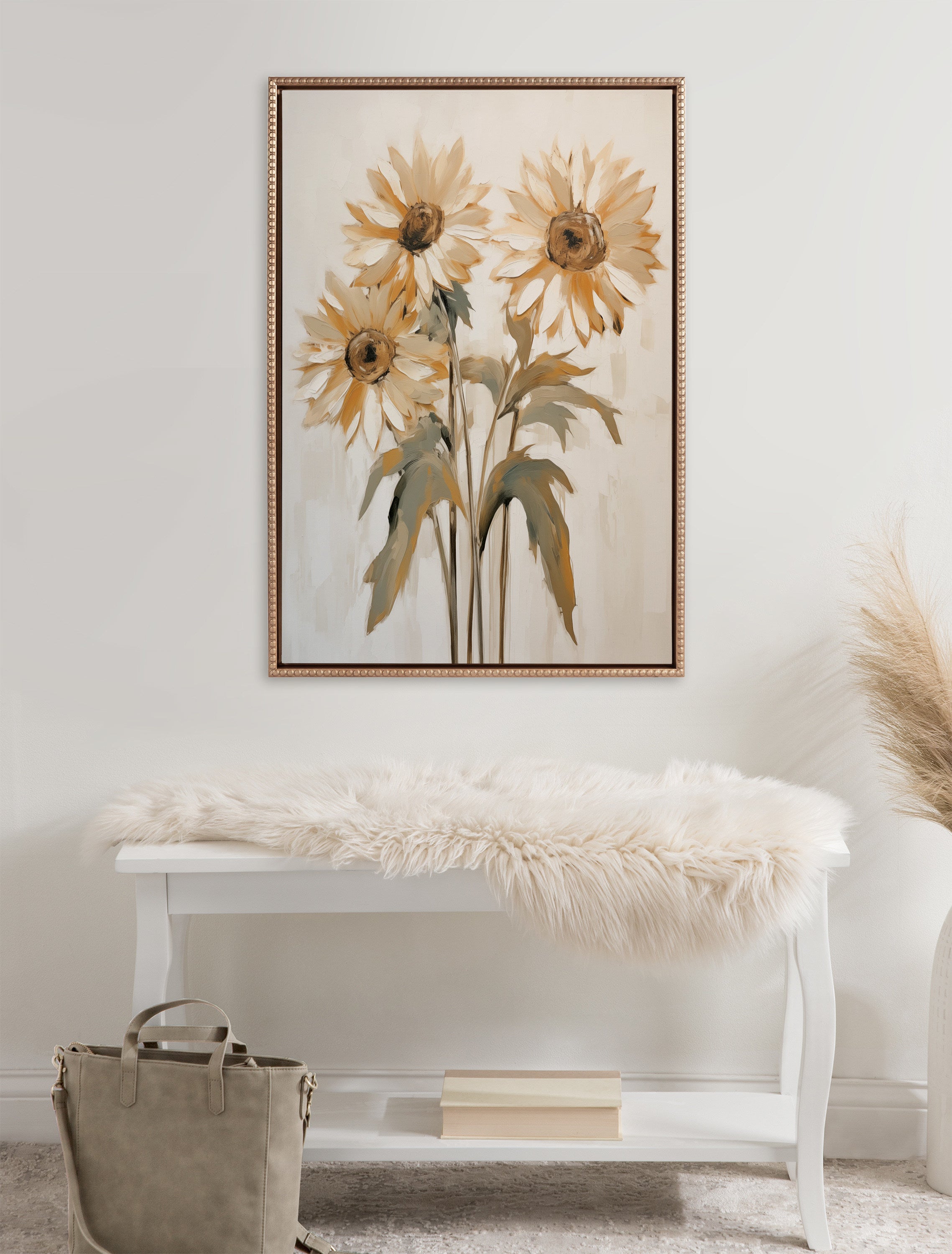 Framed Canvas 23x33 Sylvie Beaded Dark Gold 4