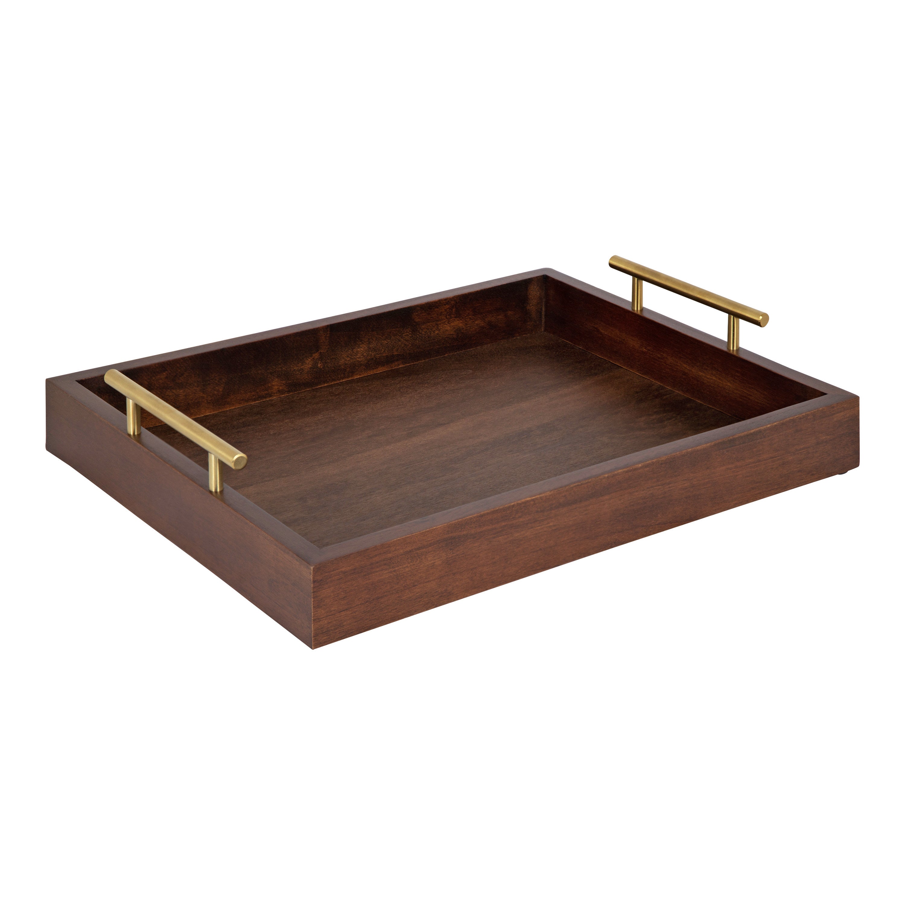 Single Tray Walnut Brown 17x13 1