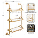 Accent Shelf Gold 18x6x30 2