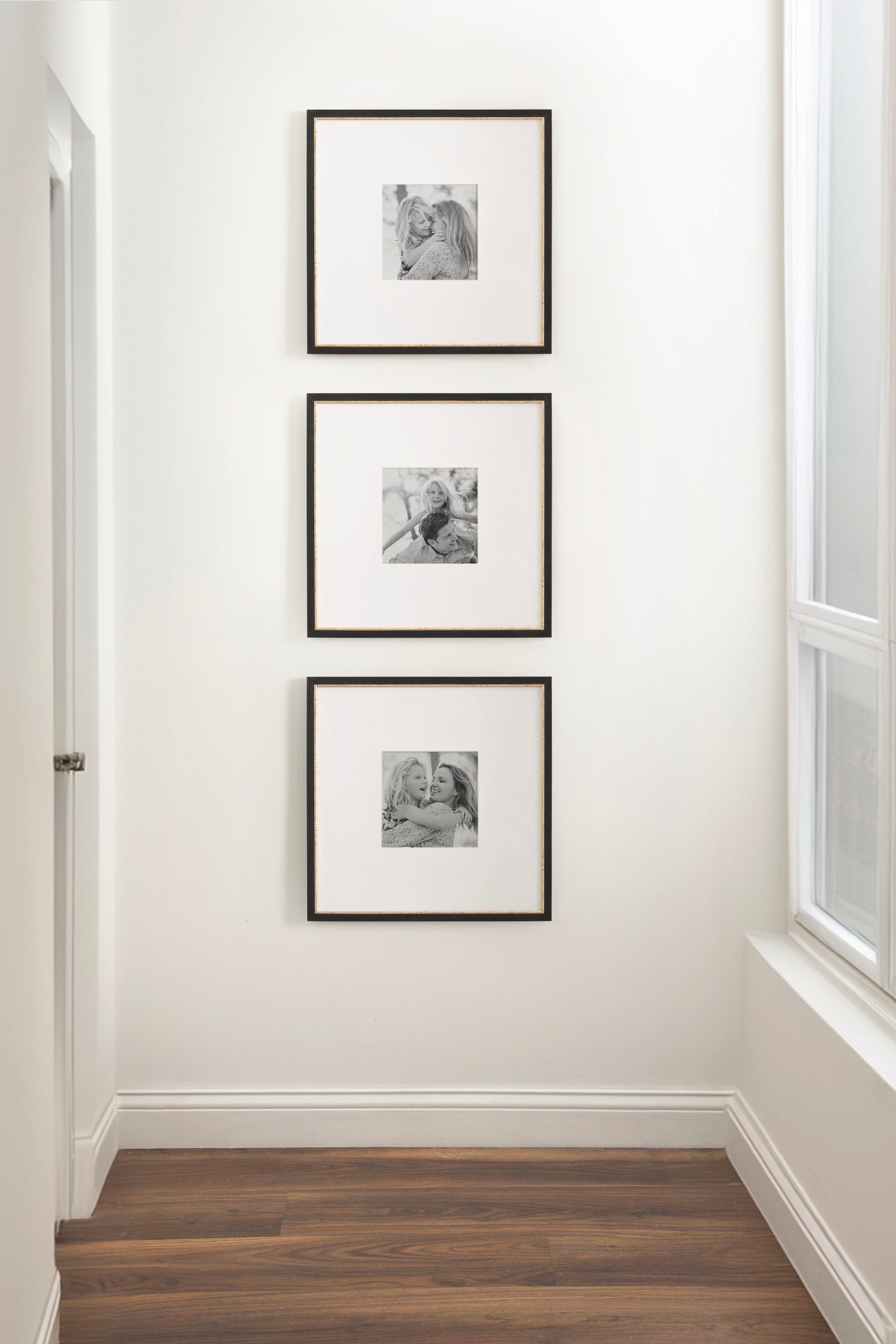 Wall Frame Black Gold 18x18 matted to 8x8 8