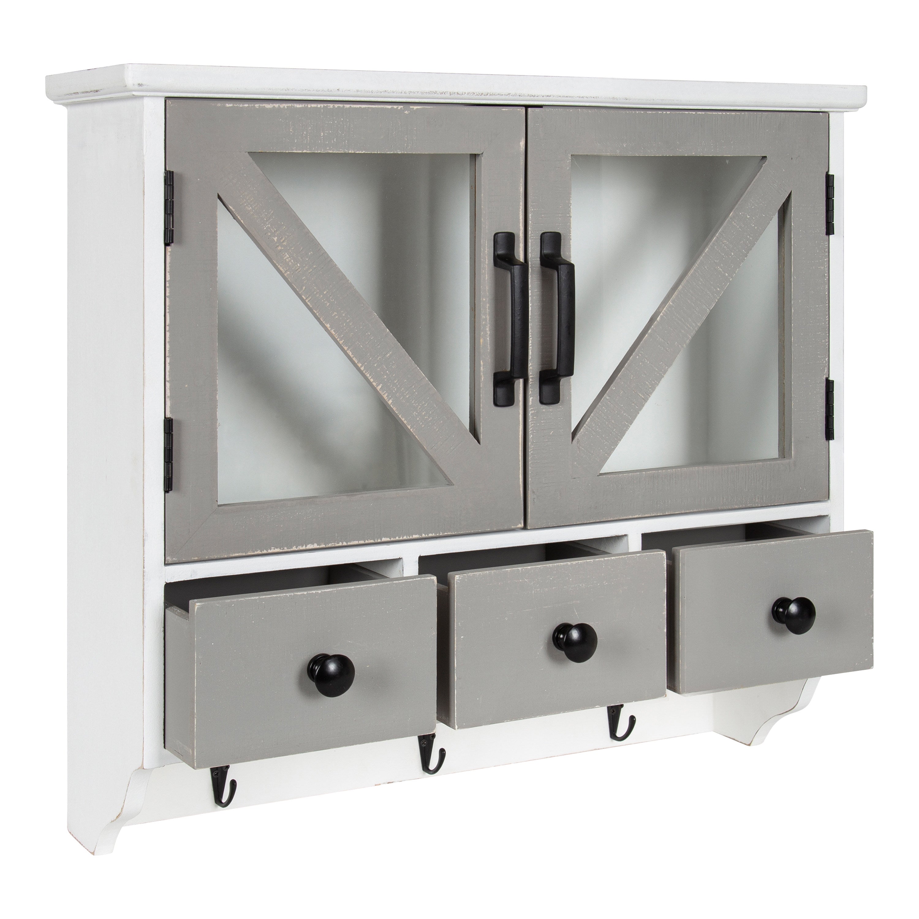 Cabinet White Gray 21x6x20 4