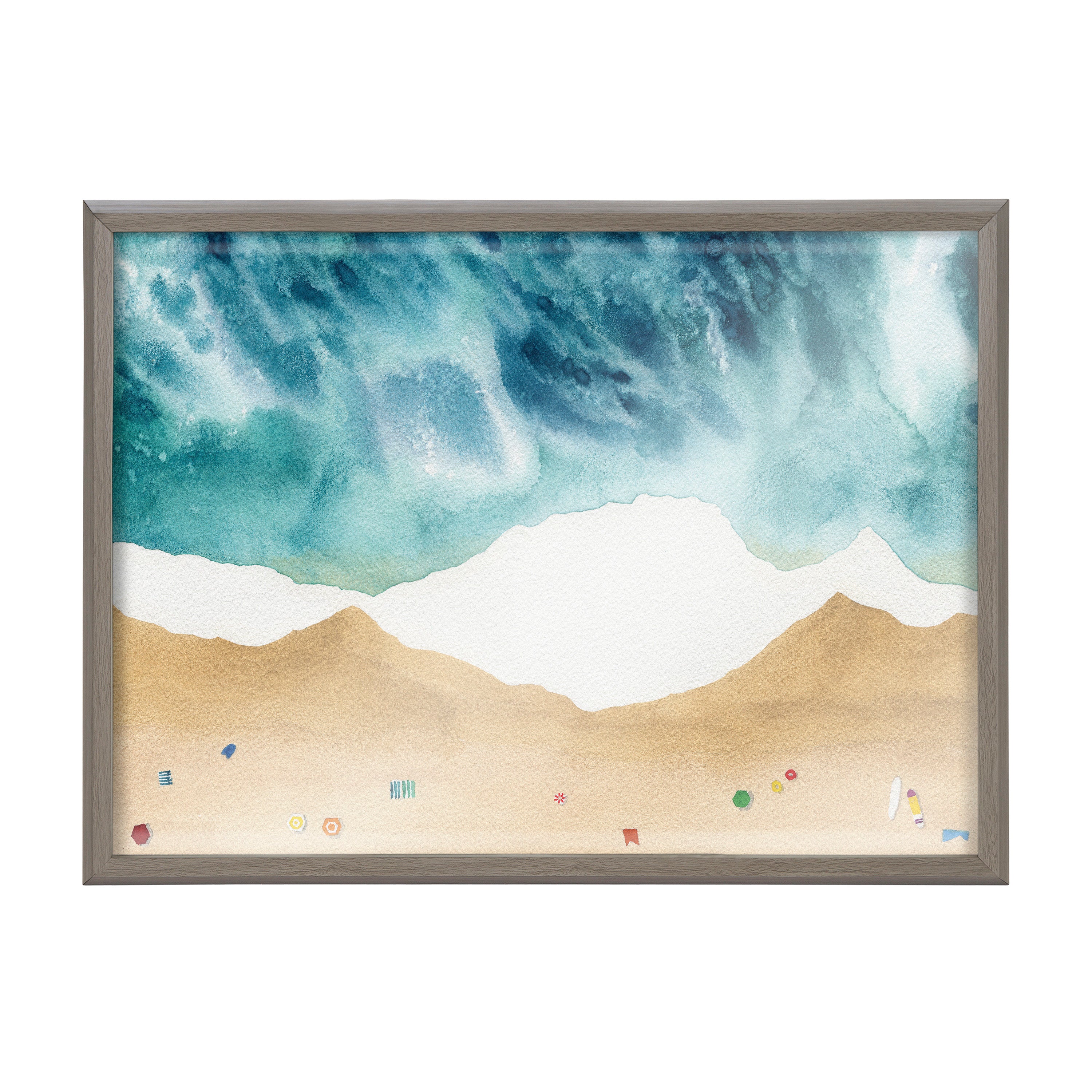 Blake North Shore Framed Printed Glass by Janet Meinke-Lau