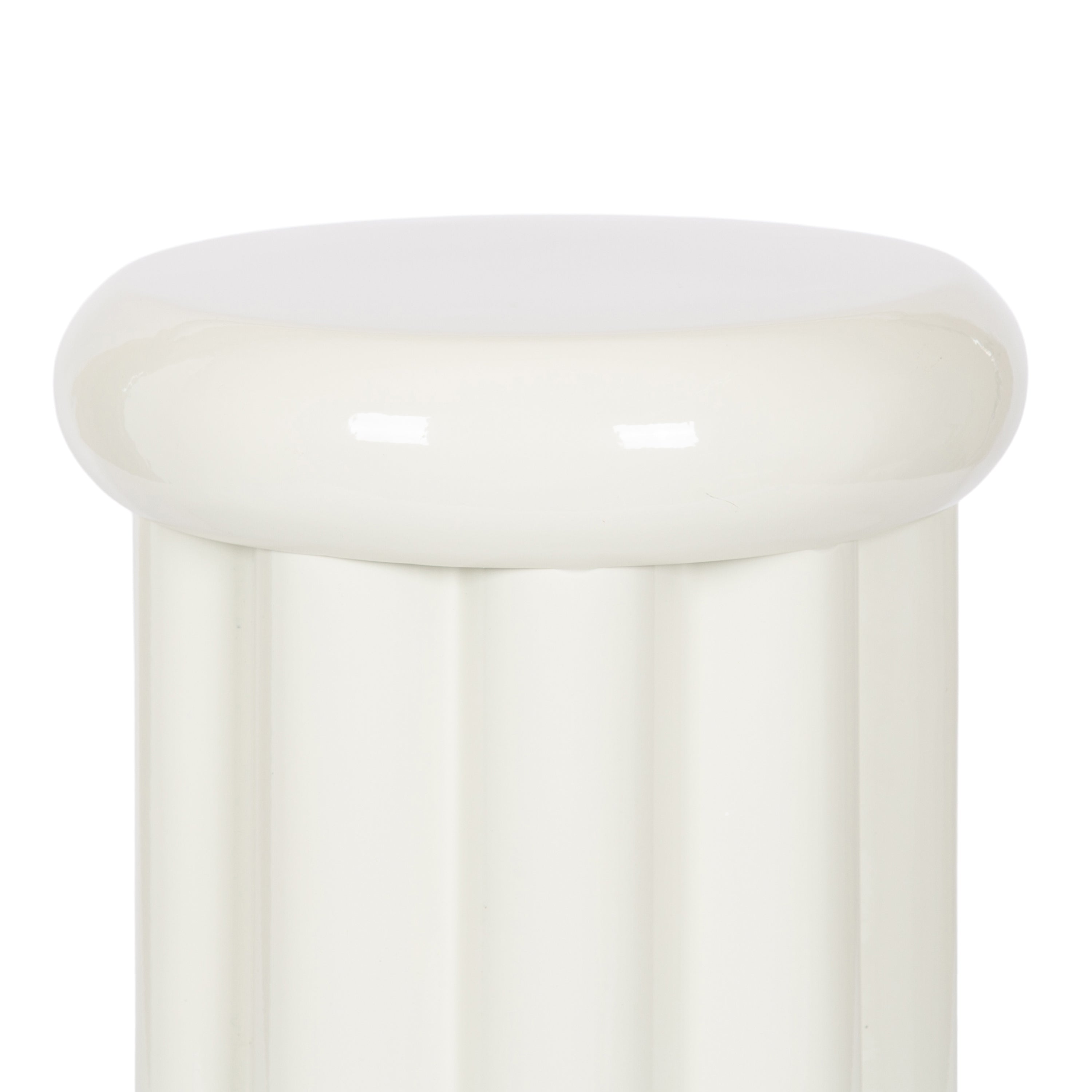 Side Table Beige 12x12x18 3