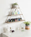 Accent Shelf Rustic Brown Gold 3 Shelves 6
