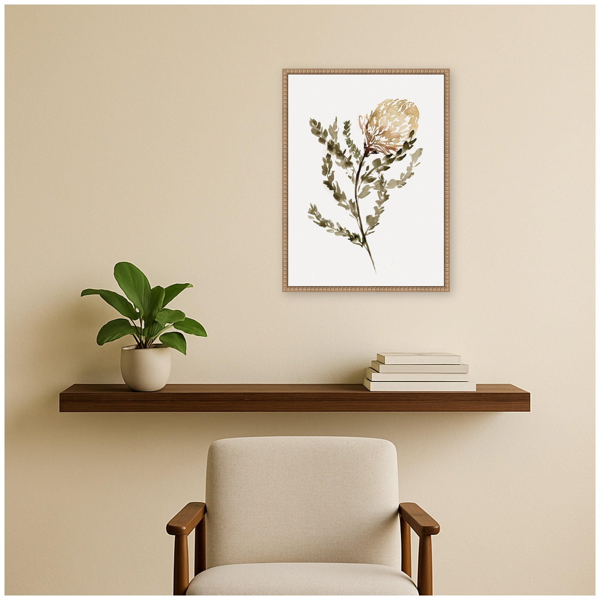 Framed Canvas 18x24 Sylvie Beaded Rustic Natural 7
