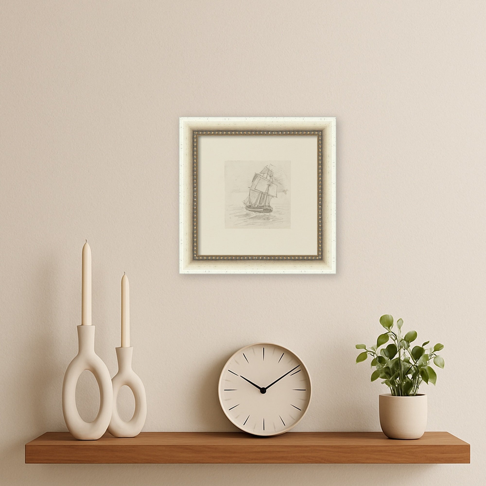 Mounted Canvas 10x10 Belmont Distress White 6
