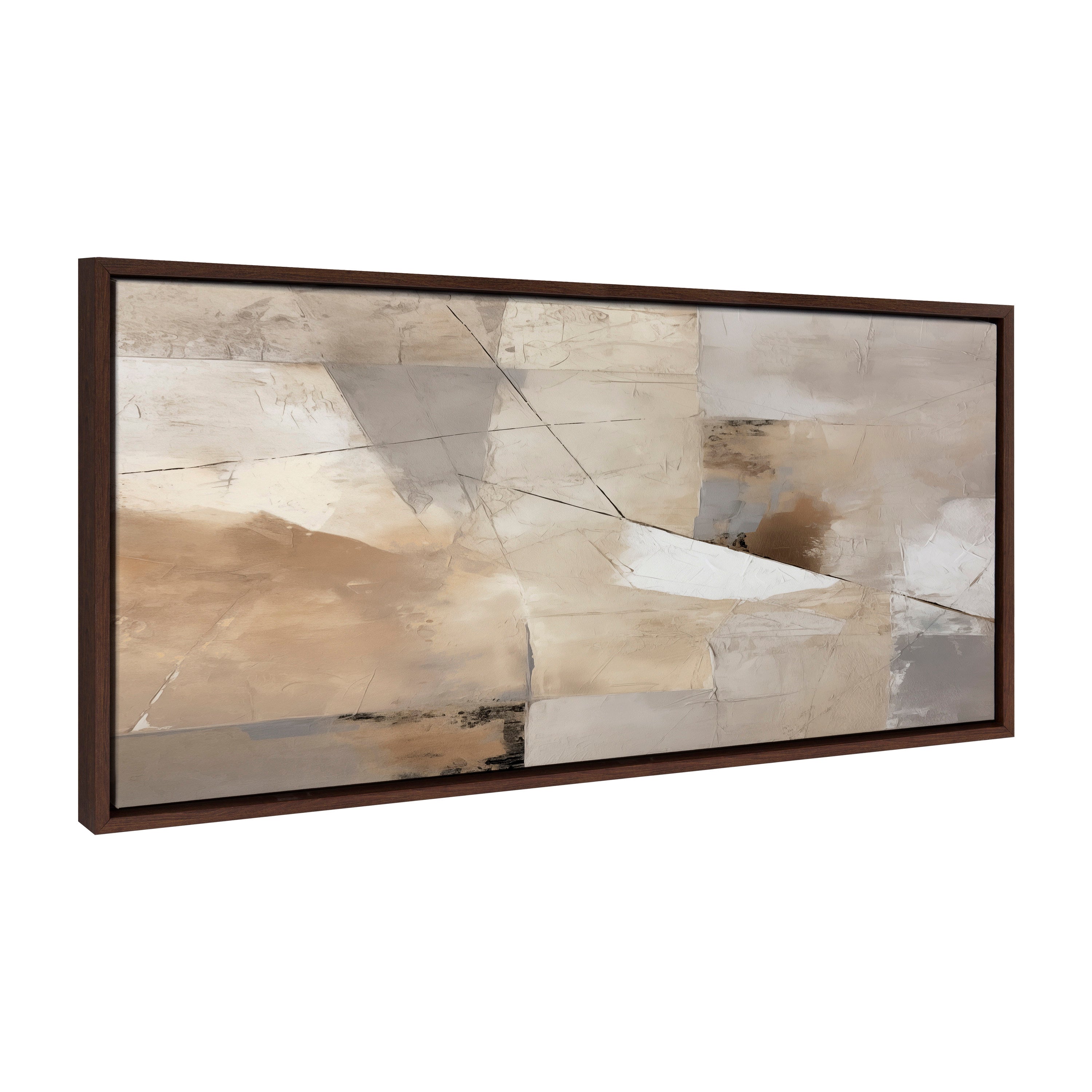 Framed Canvas 18x40 Sylvie Walnut 1