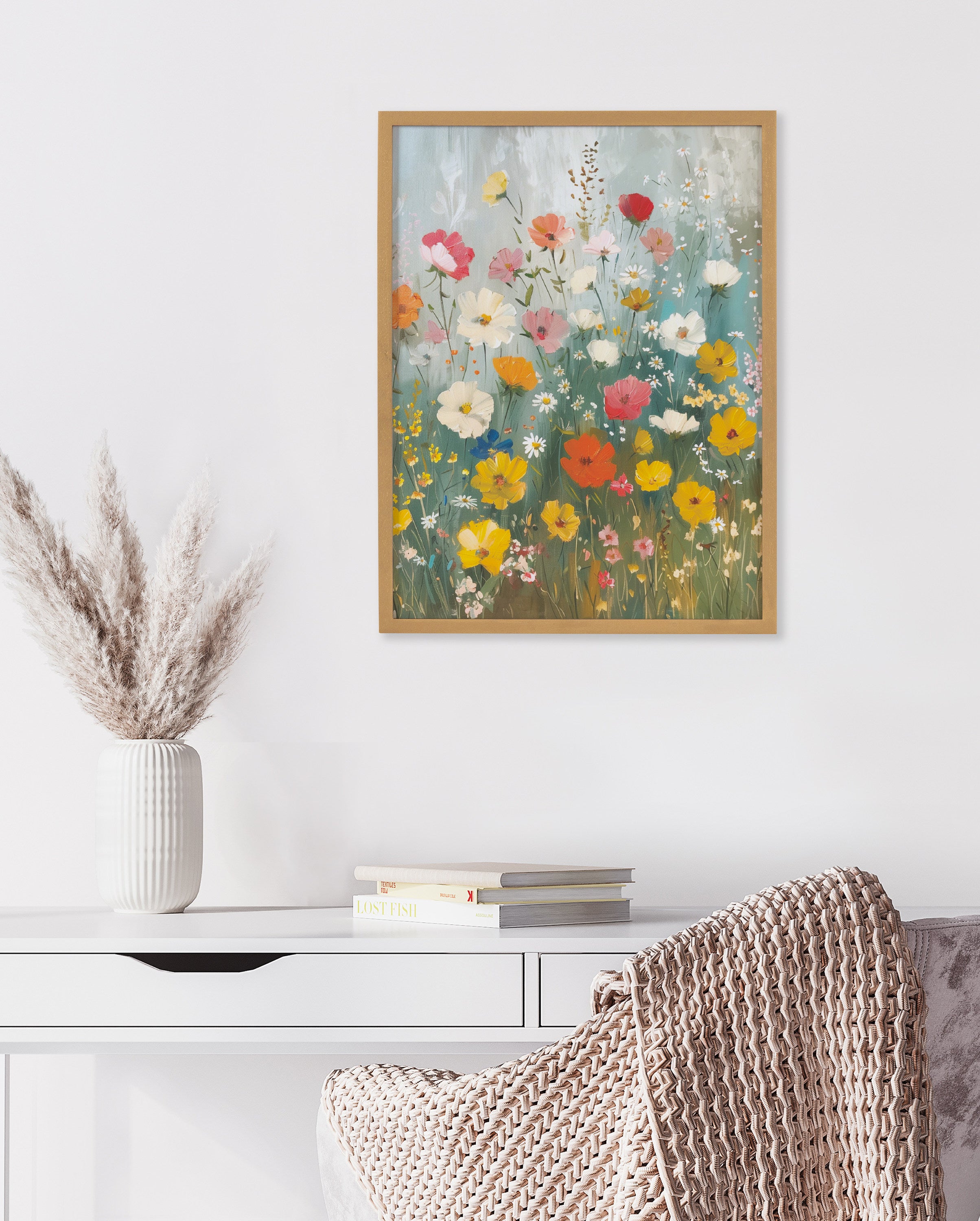 Gallery Boho Wildflower Garden Print by The Creative Bunch Studio