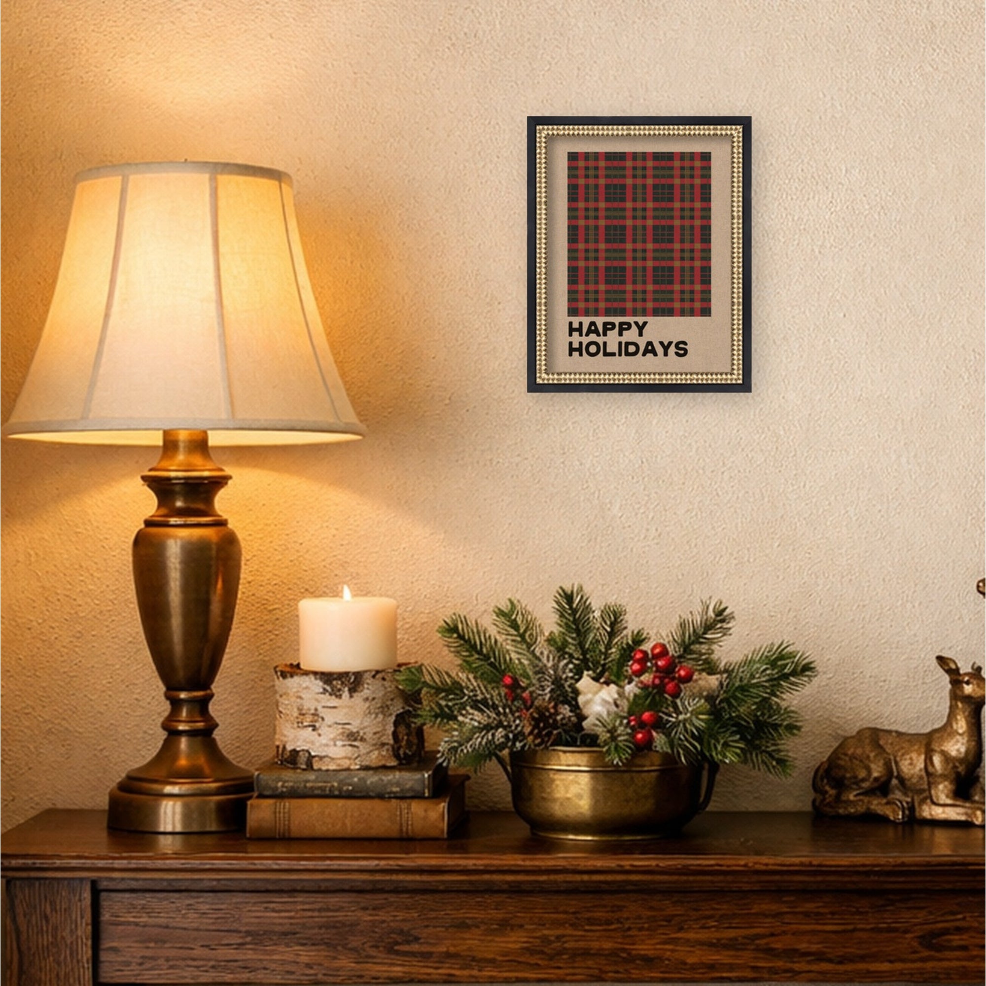 Mounted Canvas Castellan Black 13x16 5