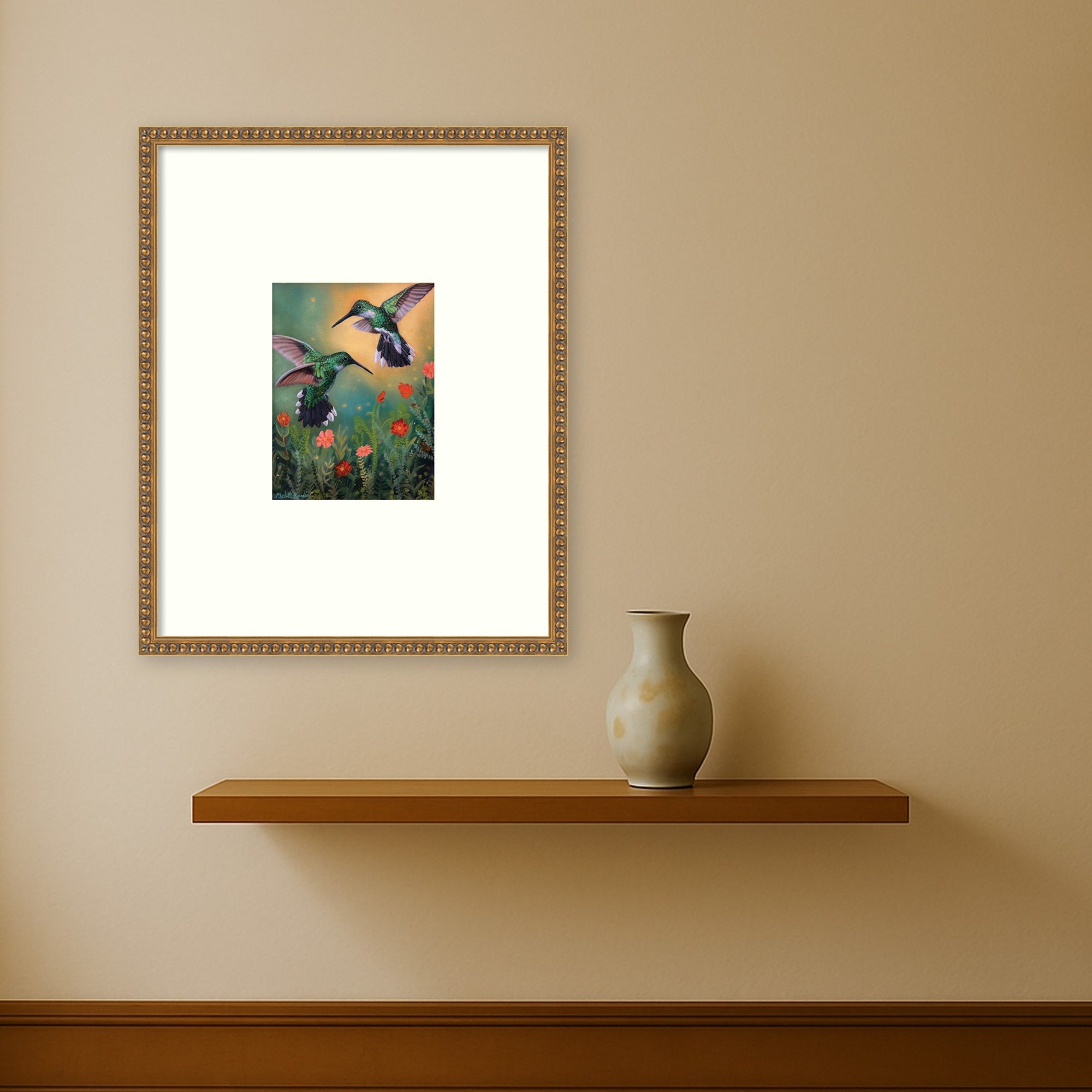 Framed Art 17 x 21 Bradford Bead Gold 6