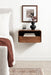 Floating Side Table Walnut Brown 18x10x9 8