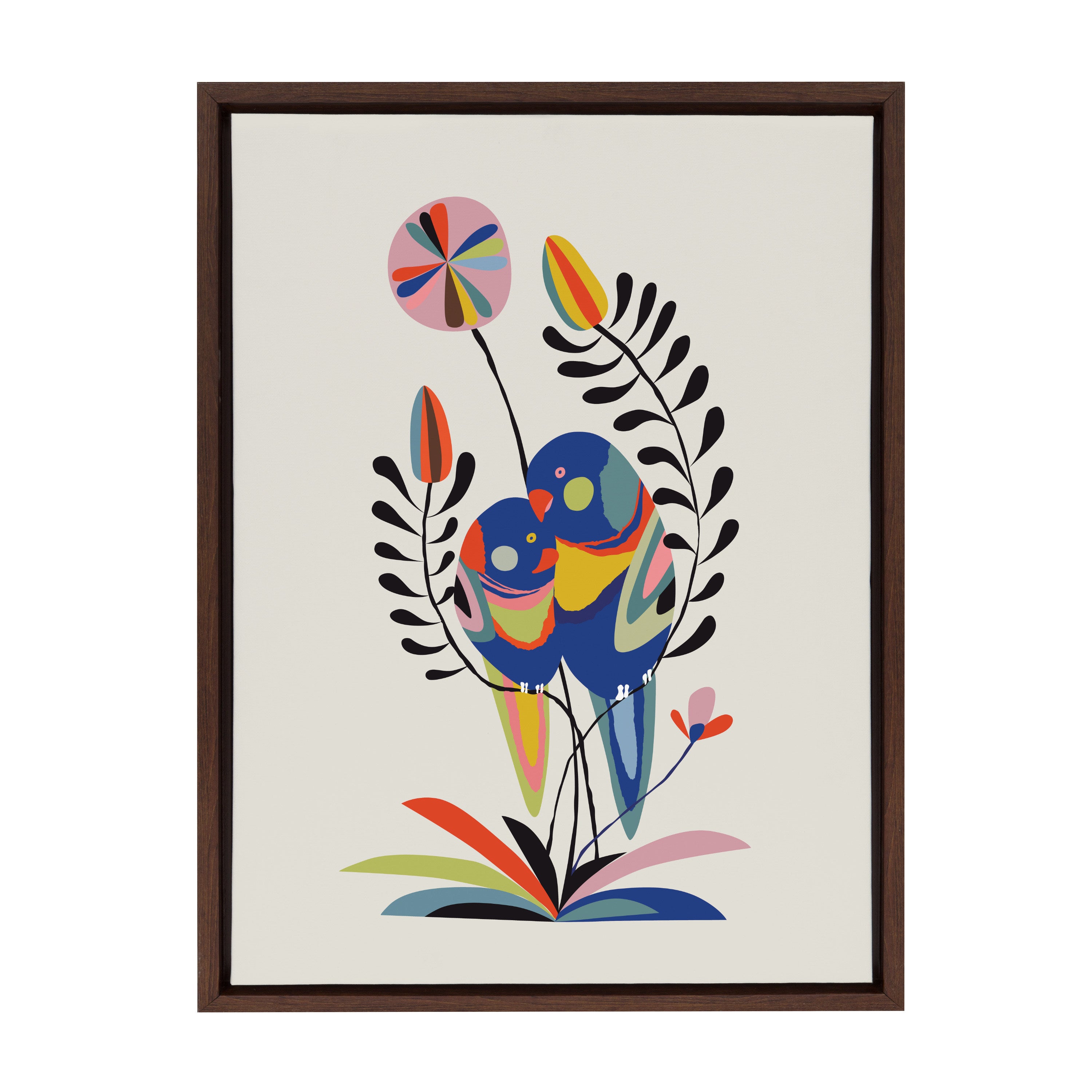 Sylvie Rainbow Lorikeet Framed Canvas by Rachel Lee of My Dream Wall