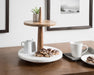 Serving Tray White Natural 12x12x15 6