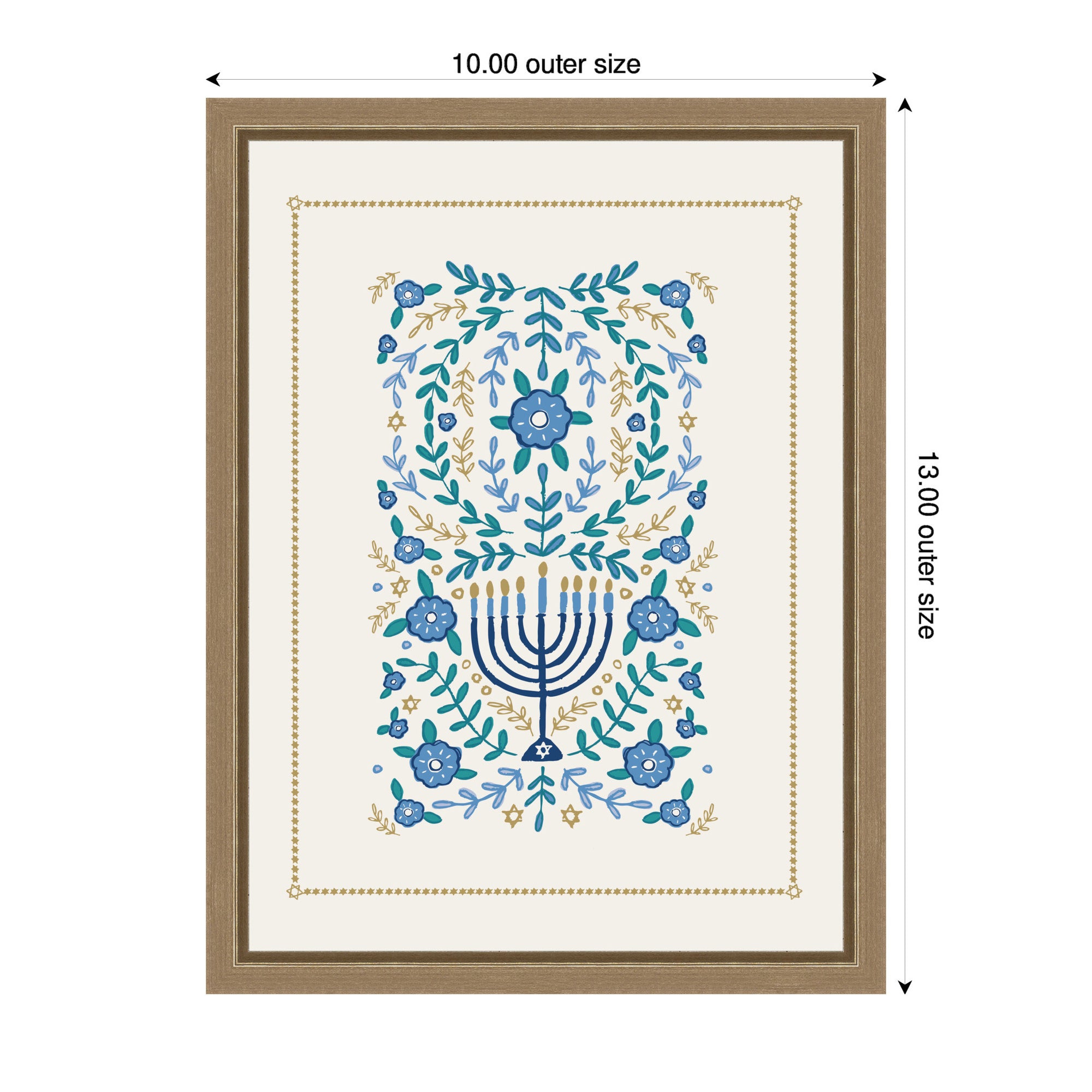 Framed Canvas Sylvie Dark Gold 10x13 2