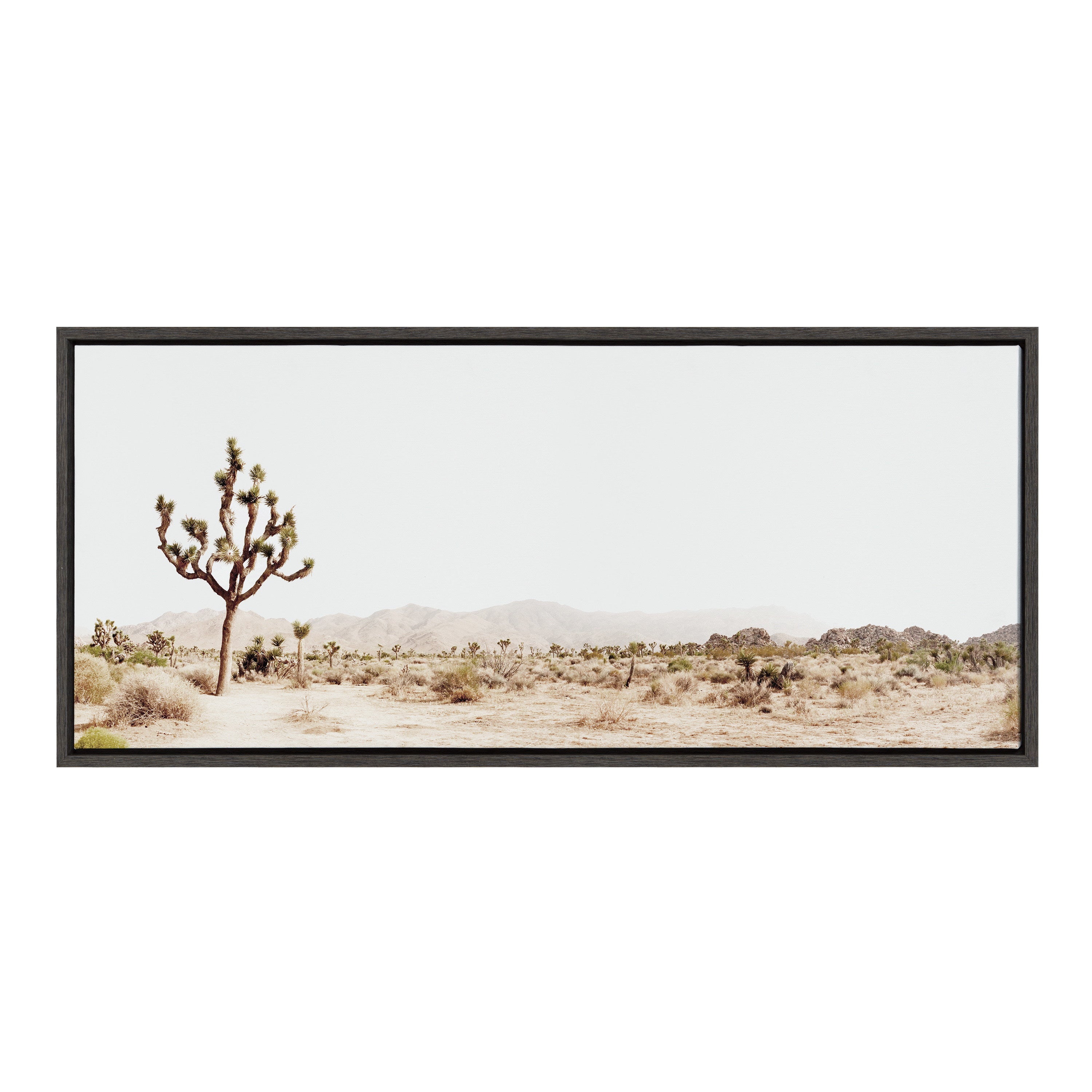 Framed Canvas Sylvie Dark Gray 18x40 2