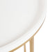 Console Table White Gold 28x14x30 3