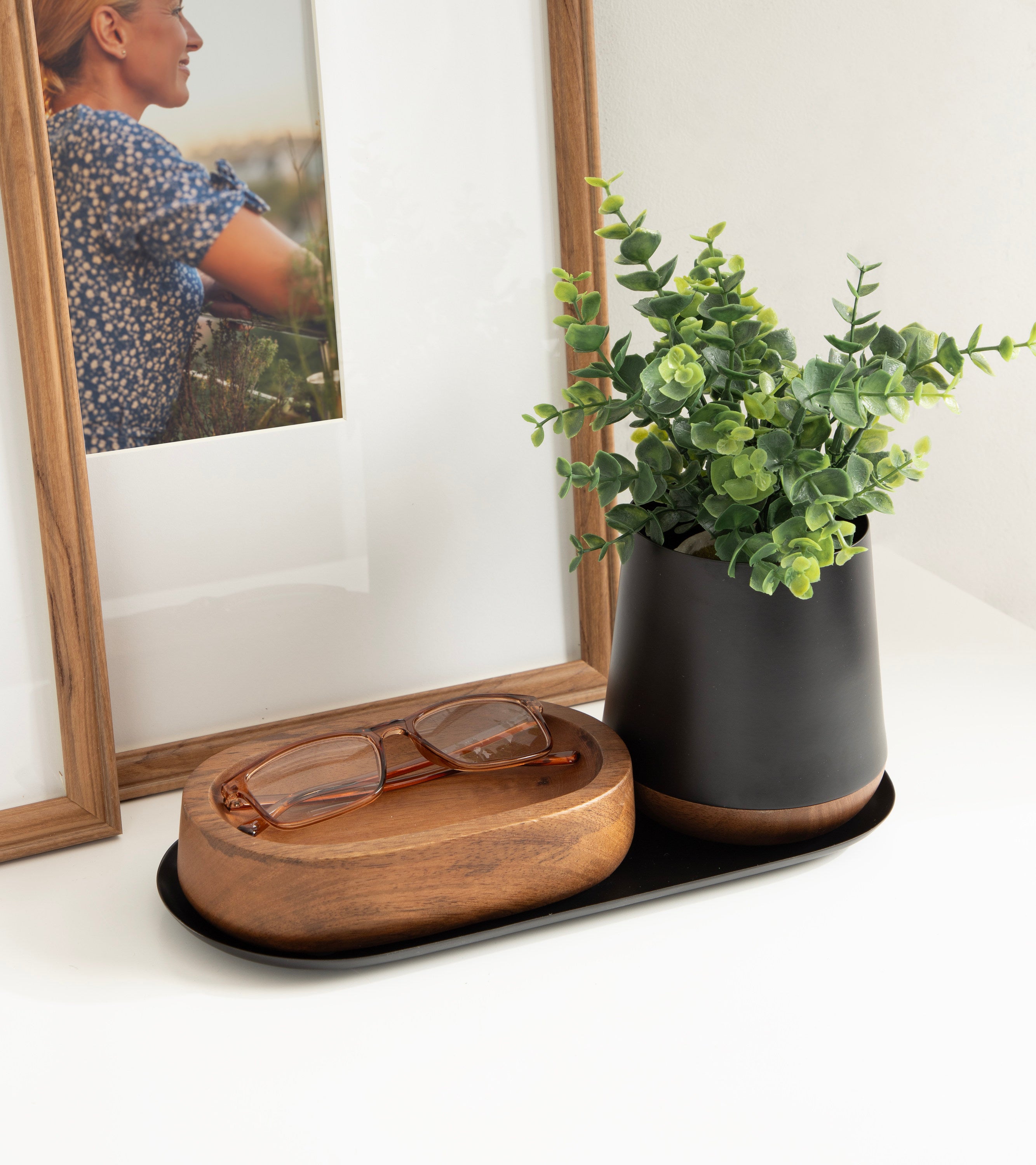 Trinket Storage Black Walnut Brown 3 Piece 7