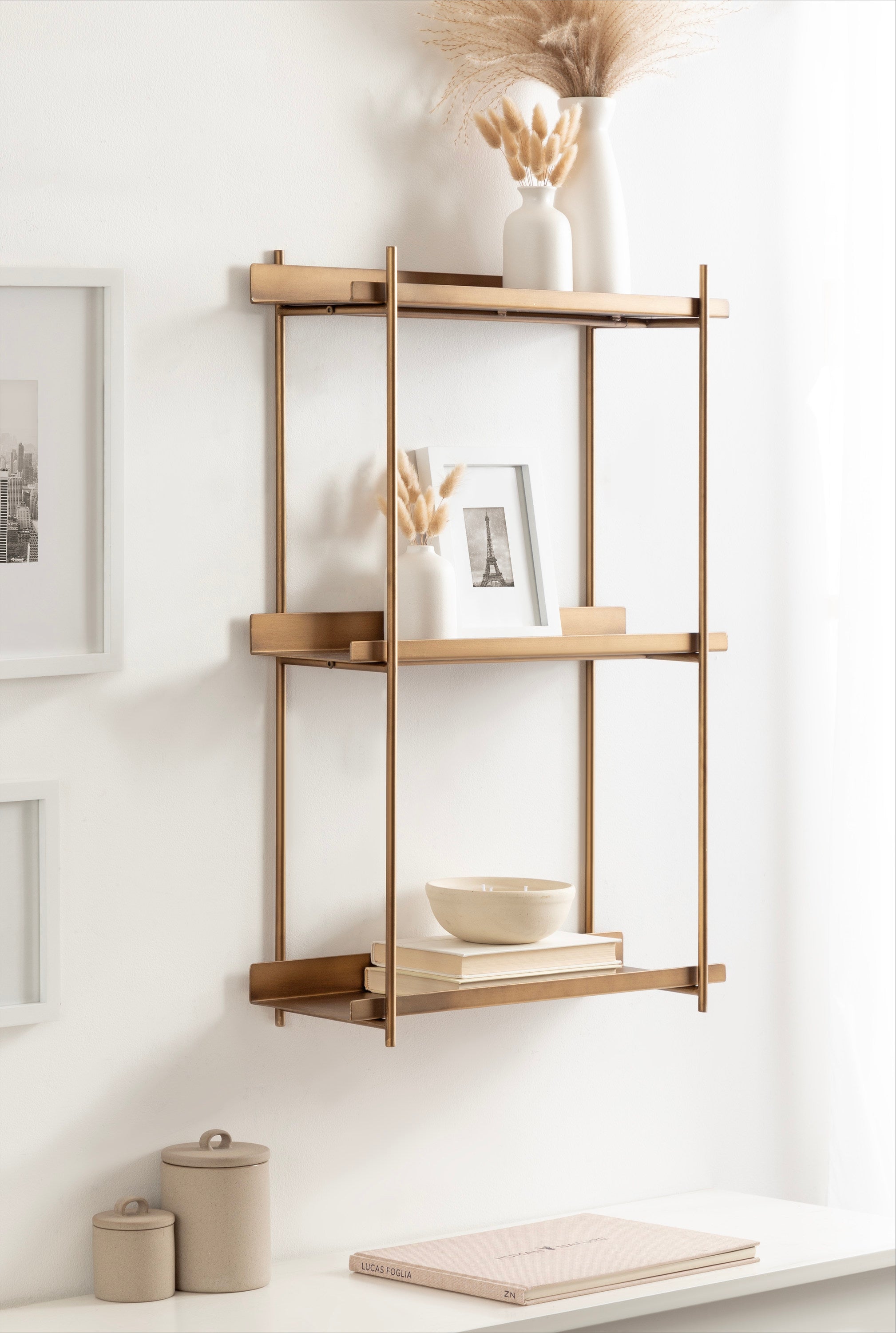 Accent Shelf Gold 20x7x30 7
