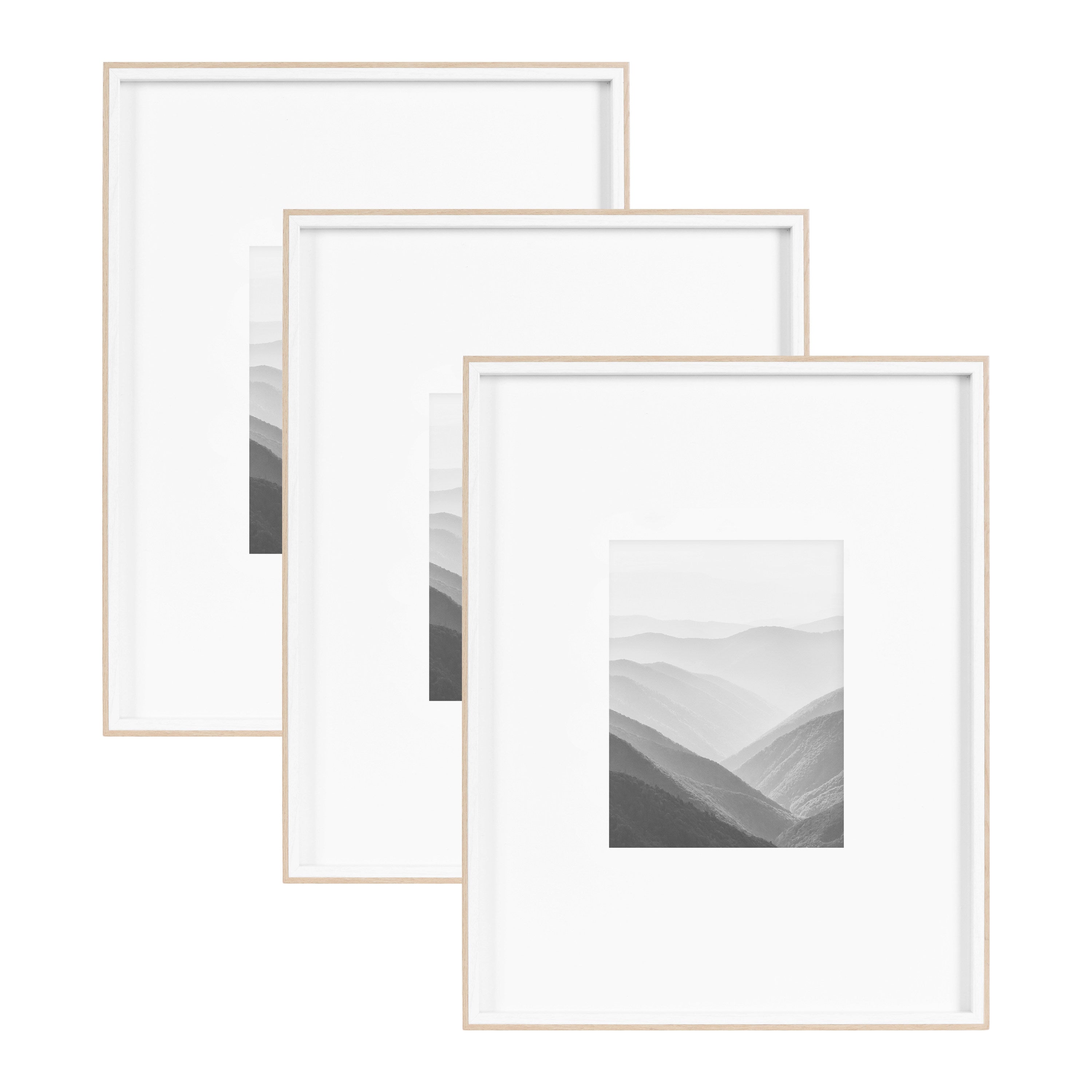 Wall Frame 16x20 matted to 8x10 White Natural 1