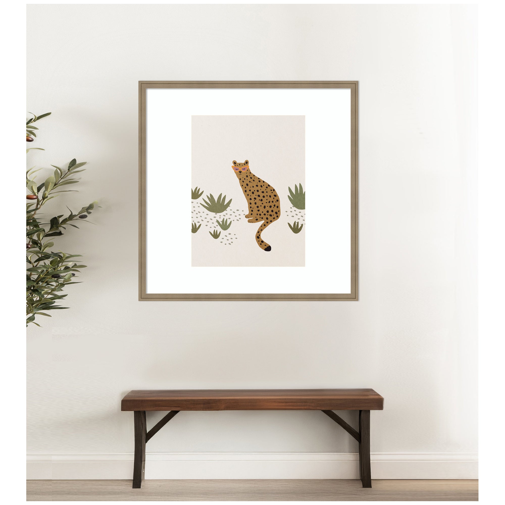 Leopard by July Art Prints Framed Wall Art Print