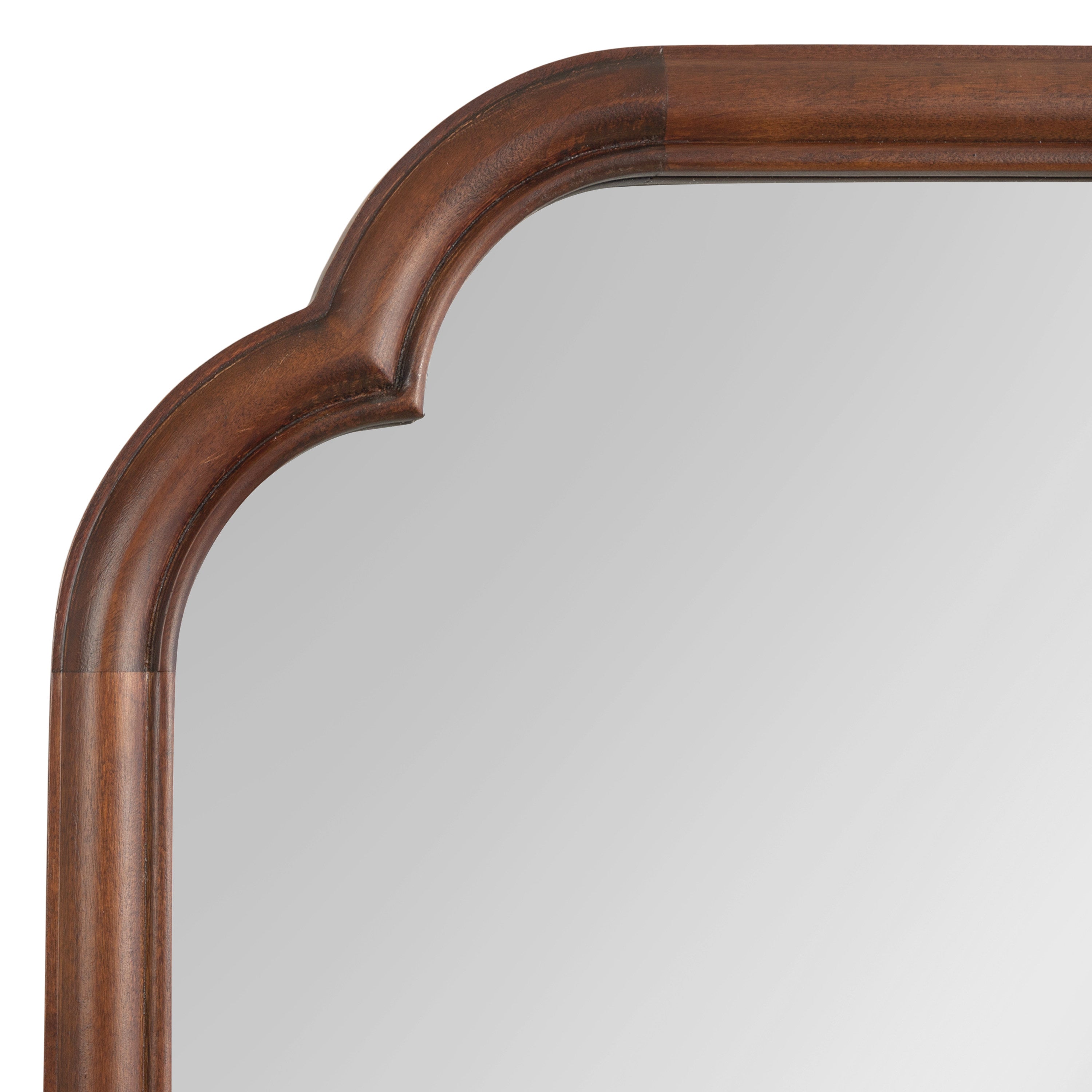 Scallop Mirror Walnut Brown 24x36 3