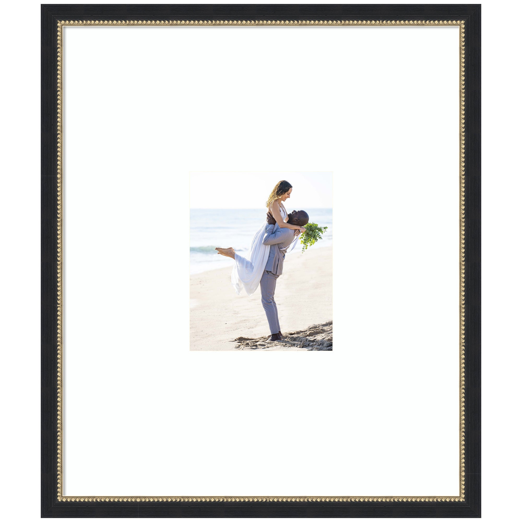 Wall Frame Belmont Black 22x26 matted to 8x10 1