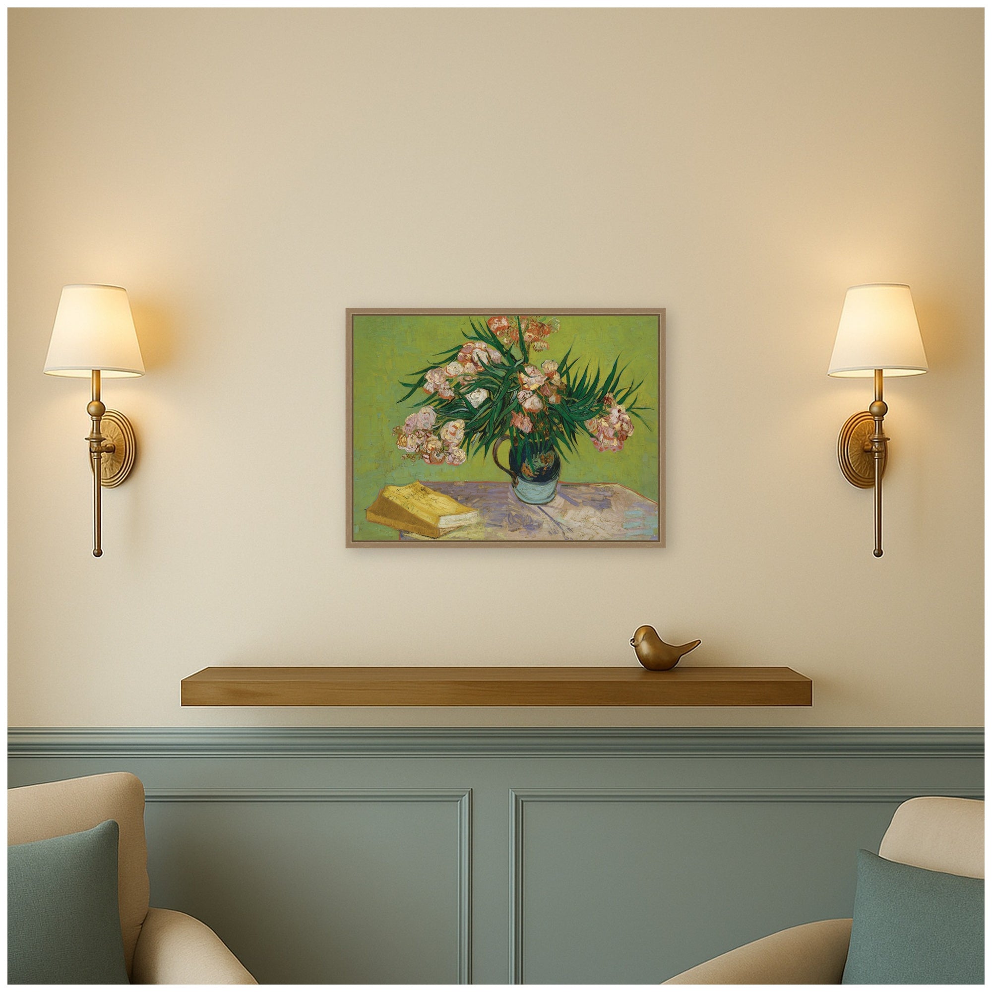 Framed Canvas 24x18 Sylvie Dark Gold 5