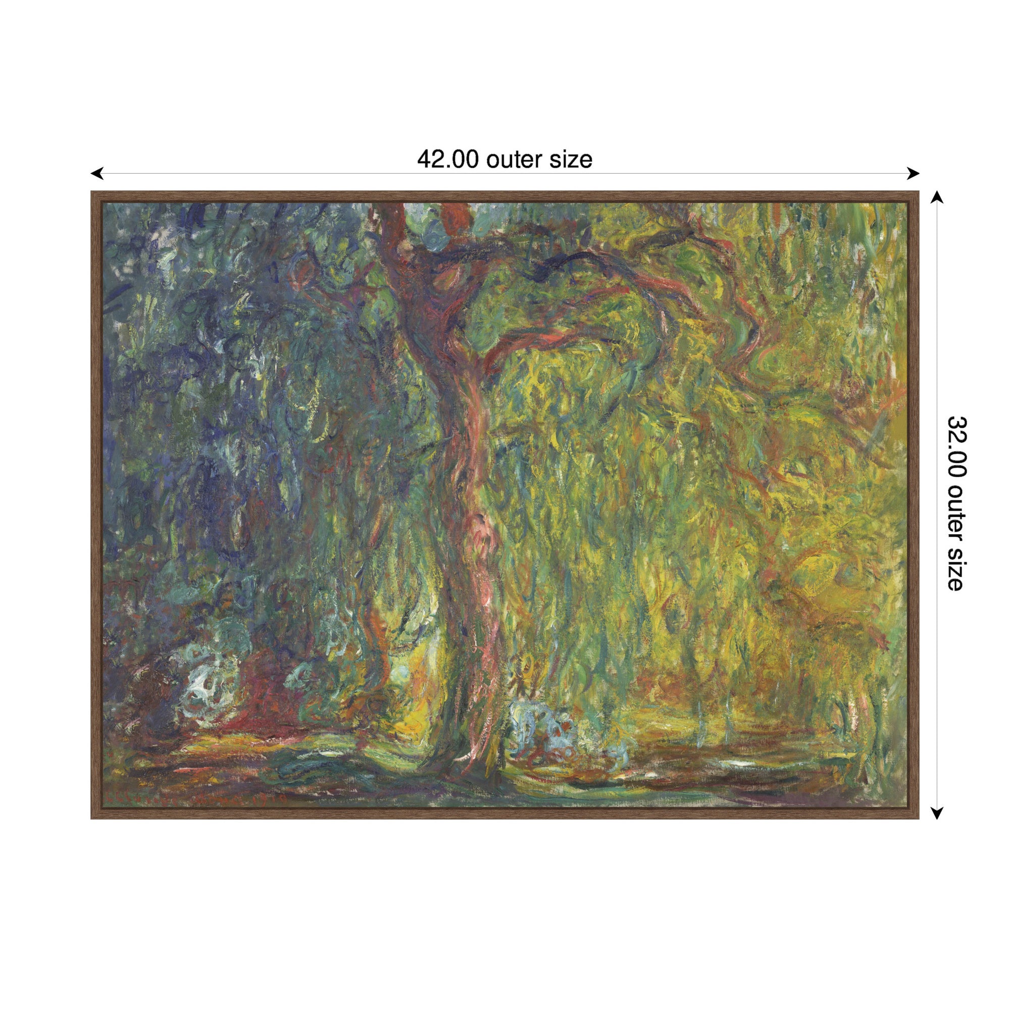 Framed Canvas 42x32 Sylvie Walnut 2