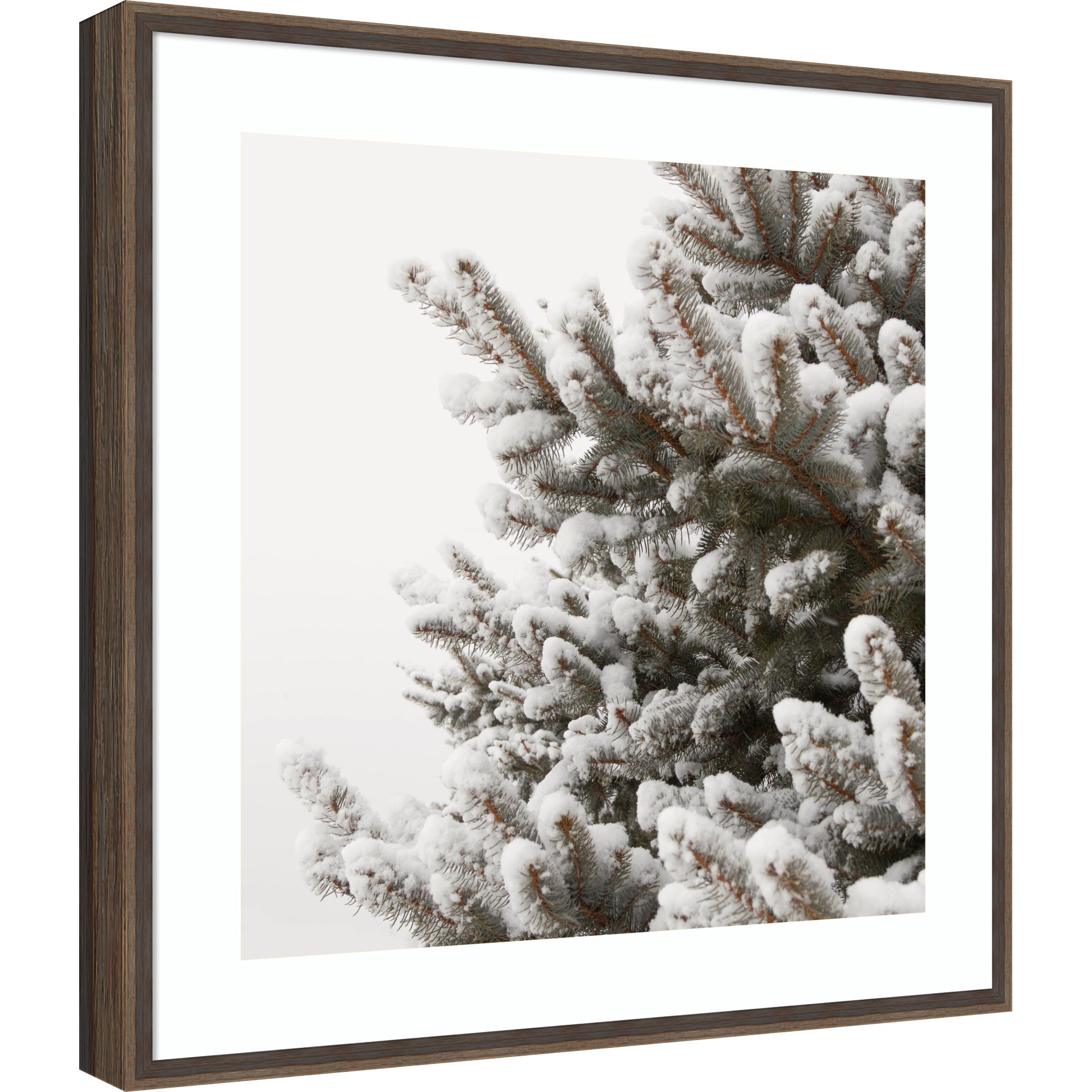 Framed Art Hardwood Wedge Mocha 33x33 1