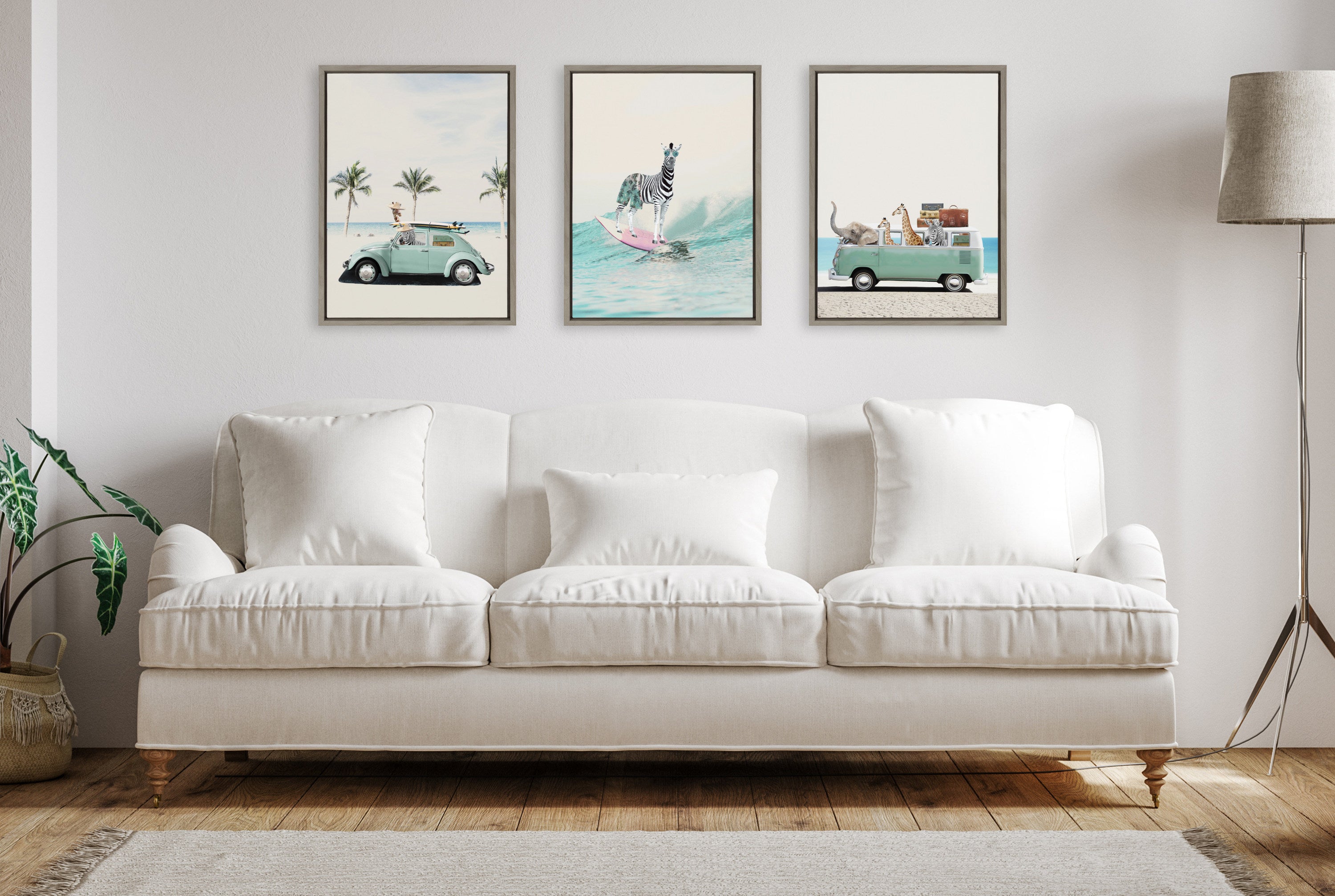 Framed Canvas Sylvie Graywash 18x24 6