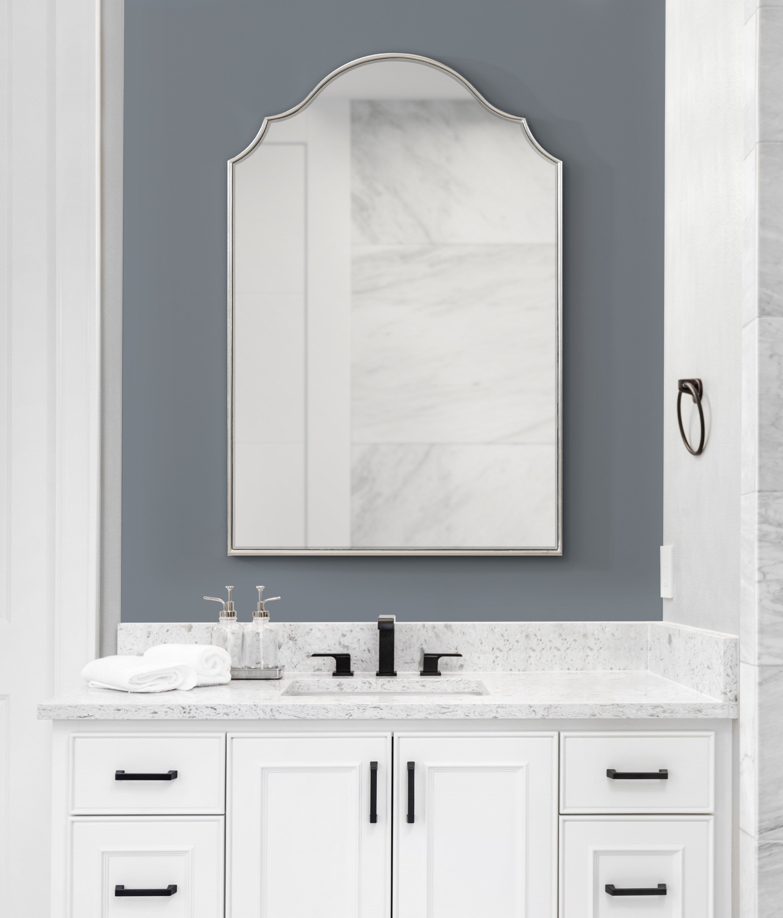 Arch Mirror Silver 24x36 7