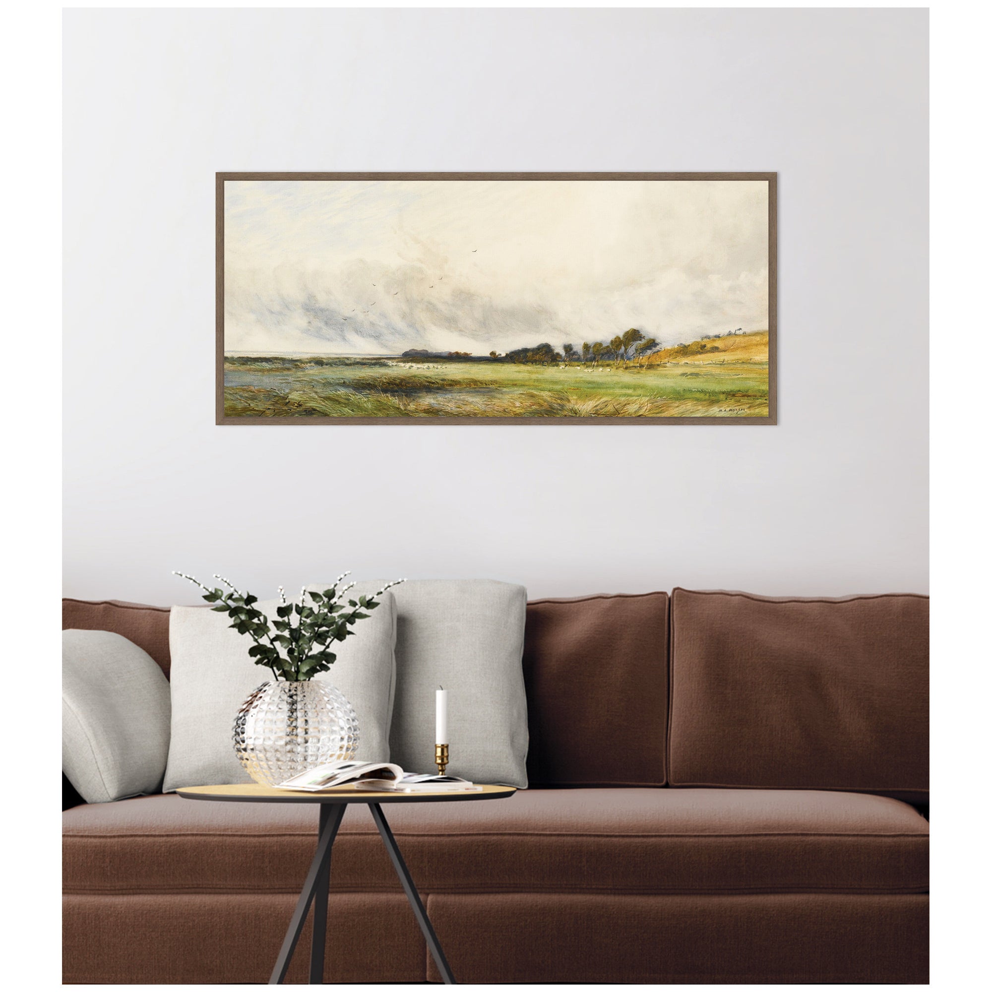 Framed Canvas 40 x 18 Sylvie Walnut 6