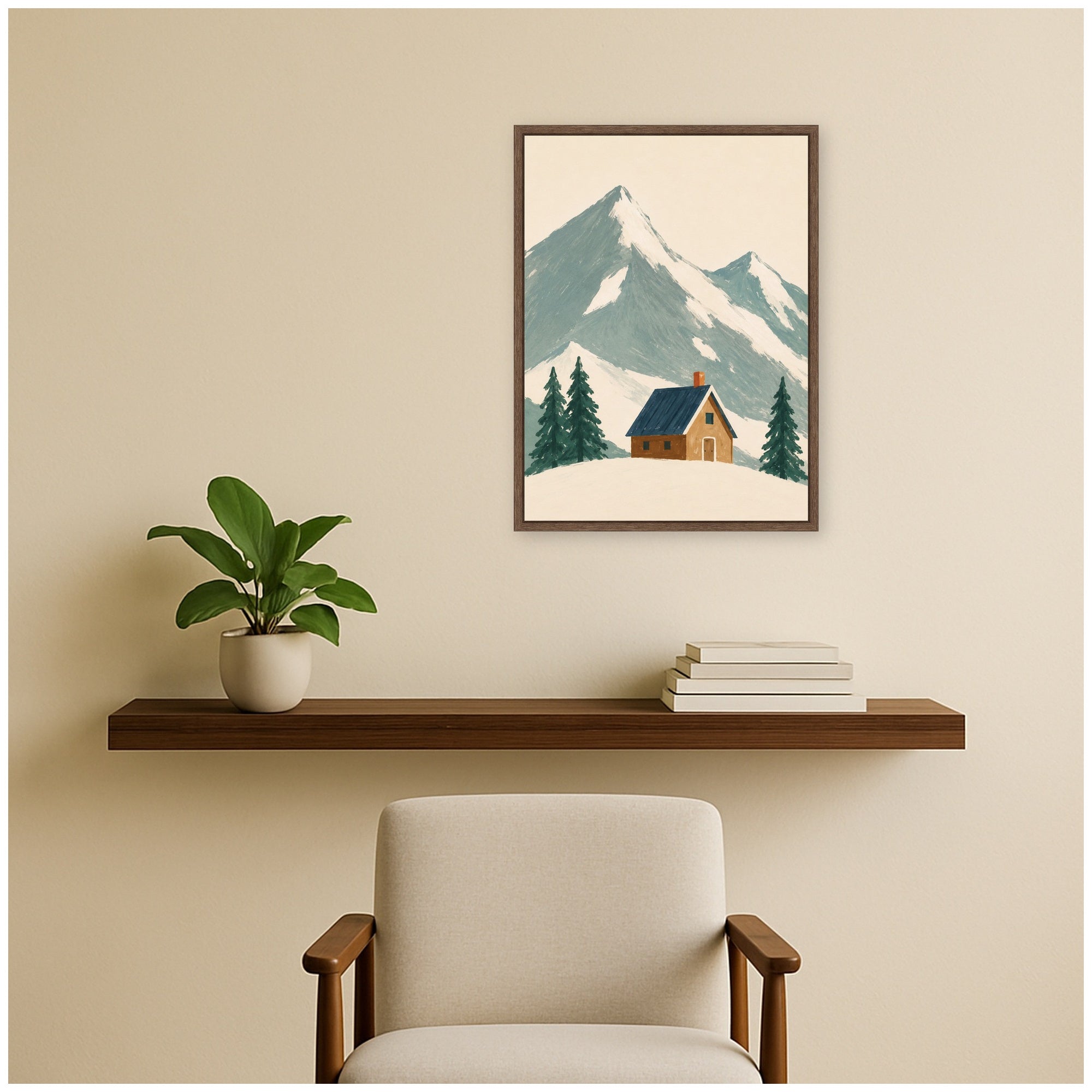 Framed Canvas Sylvie Walnut 18x24 6