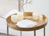 Side Table Gold 18.25x18.25x22 8