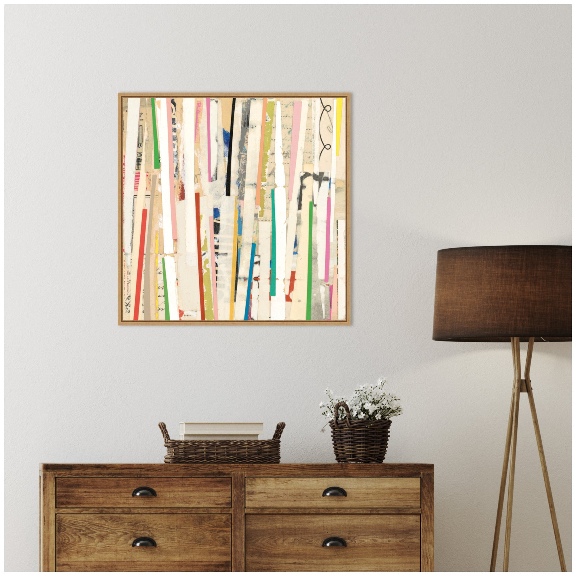 Geometric Abstract 3 FC by Felicia Dadak Framed Canvas Wall Art Print