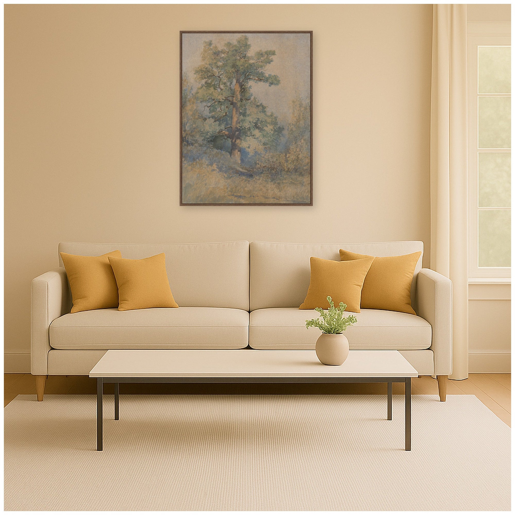 Framed Canvas 32x42 Sylvie Walnut 6