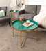 Coffee Table Teal Gold 28.25x28.25x19 8