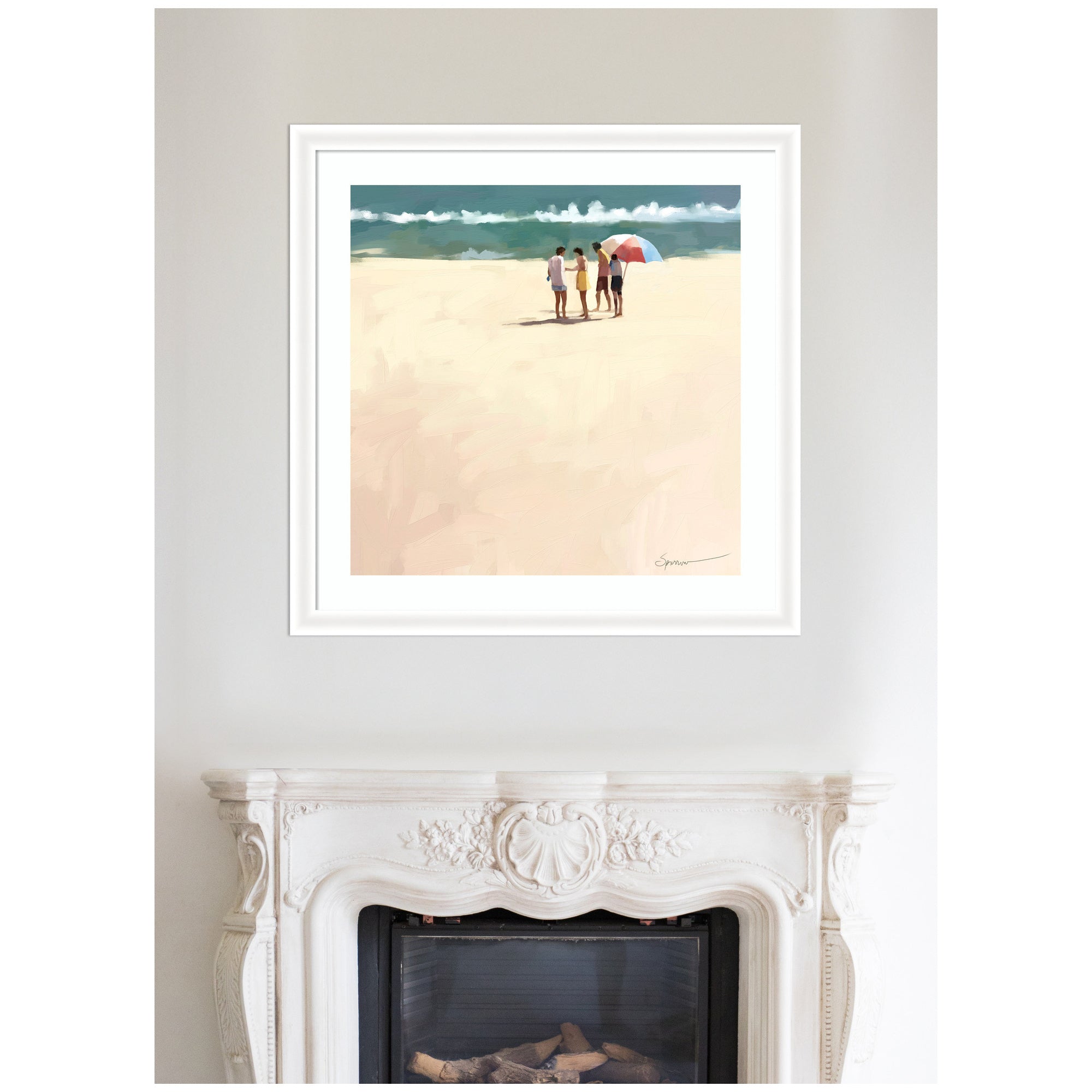 Framed Art Oliver White Narrow 35x35 7