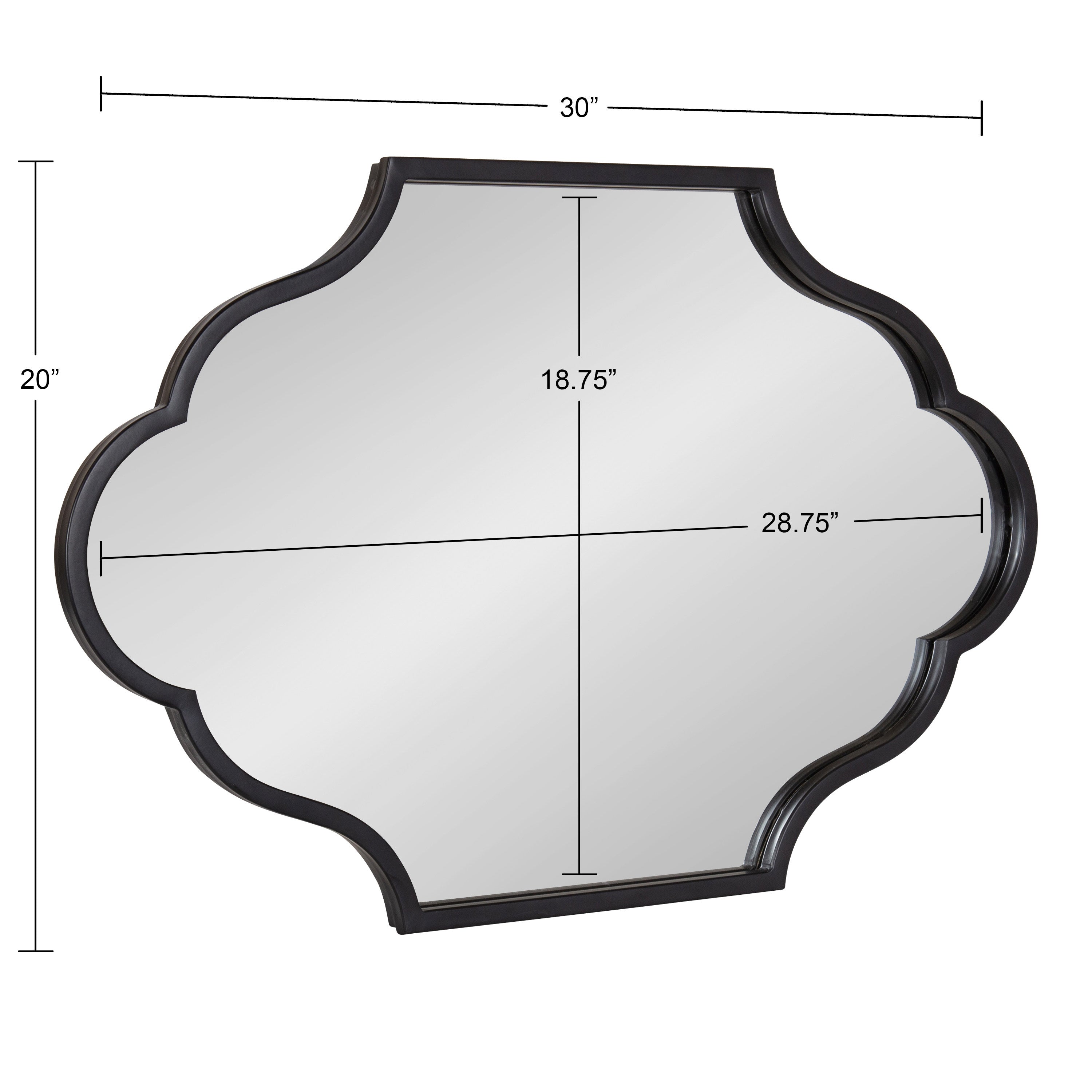 Scallop Mirror Black 20x30 5