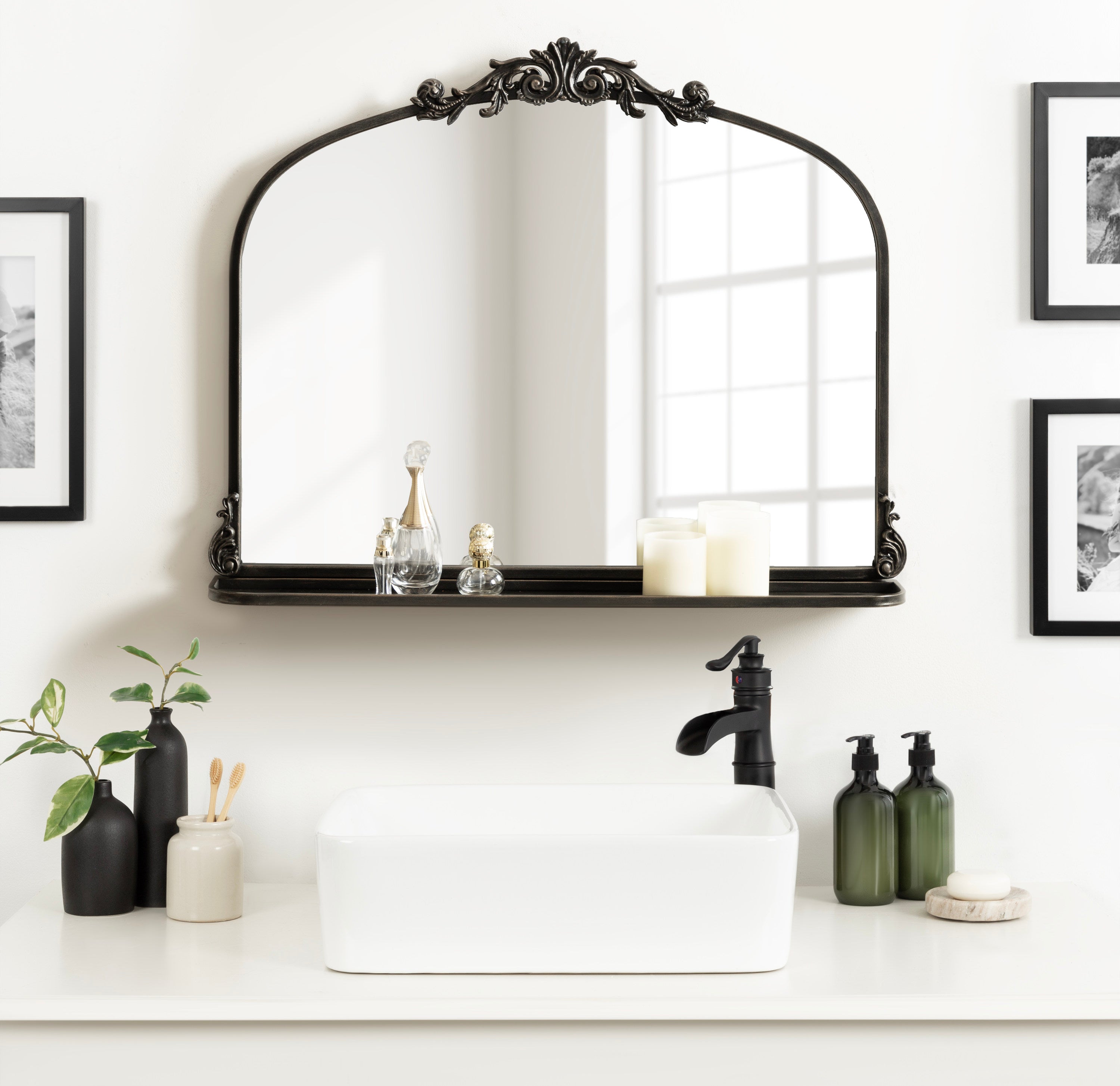 Functional Mirror Black 33x26 7