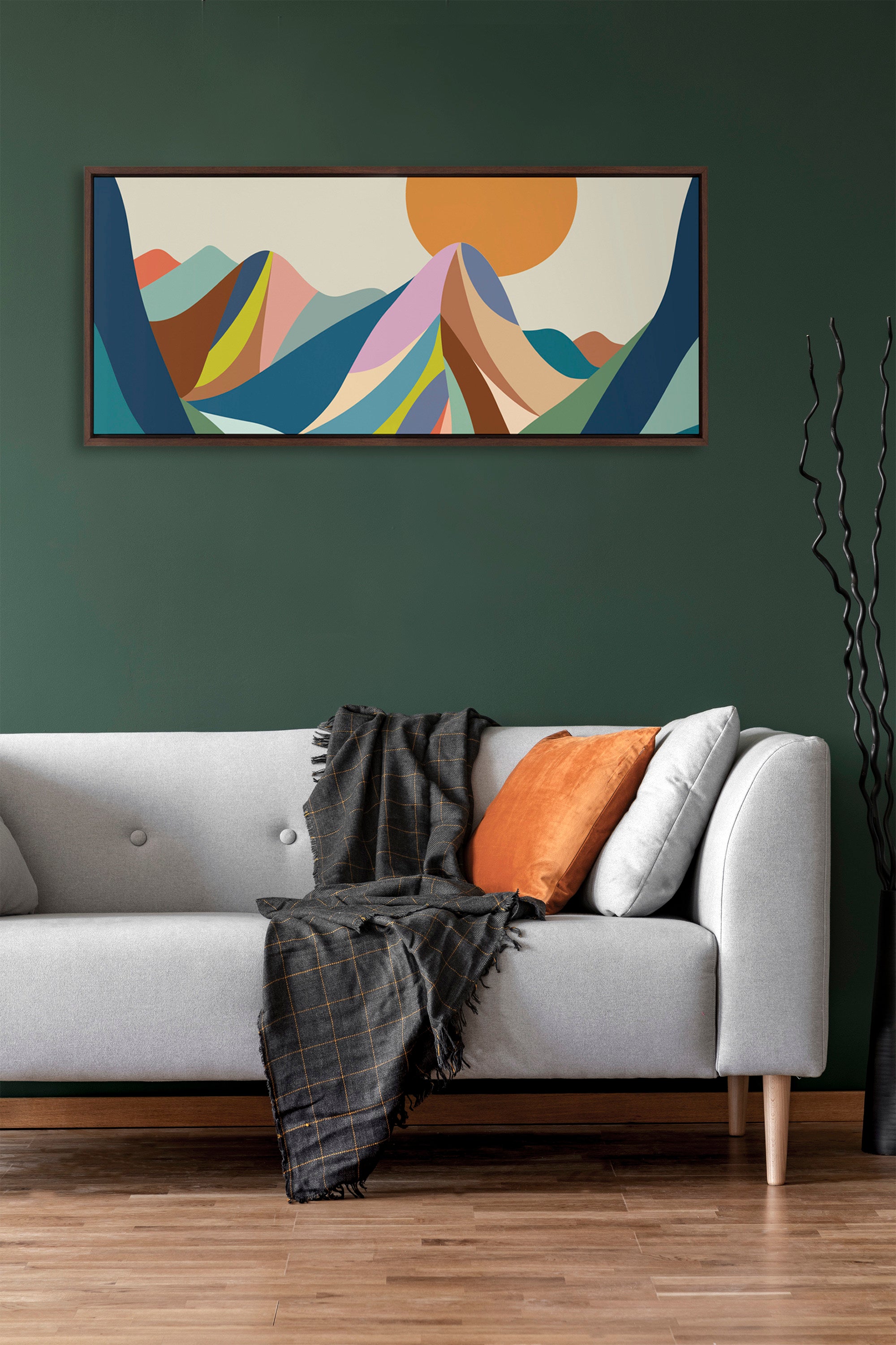 Sylvie Mountains Crop Framed Canvas by Rachel Lee of My Dream Wall