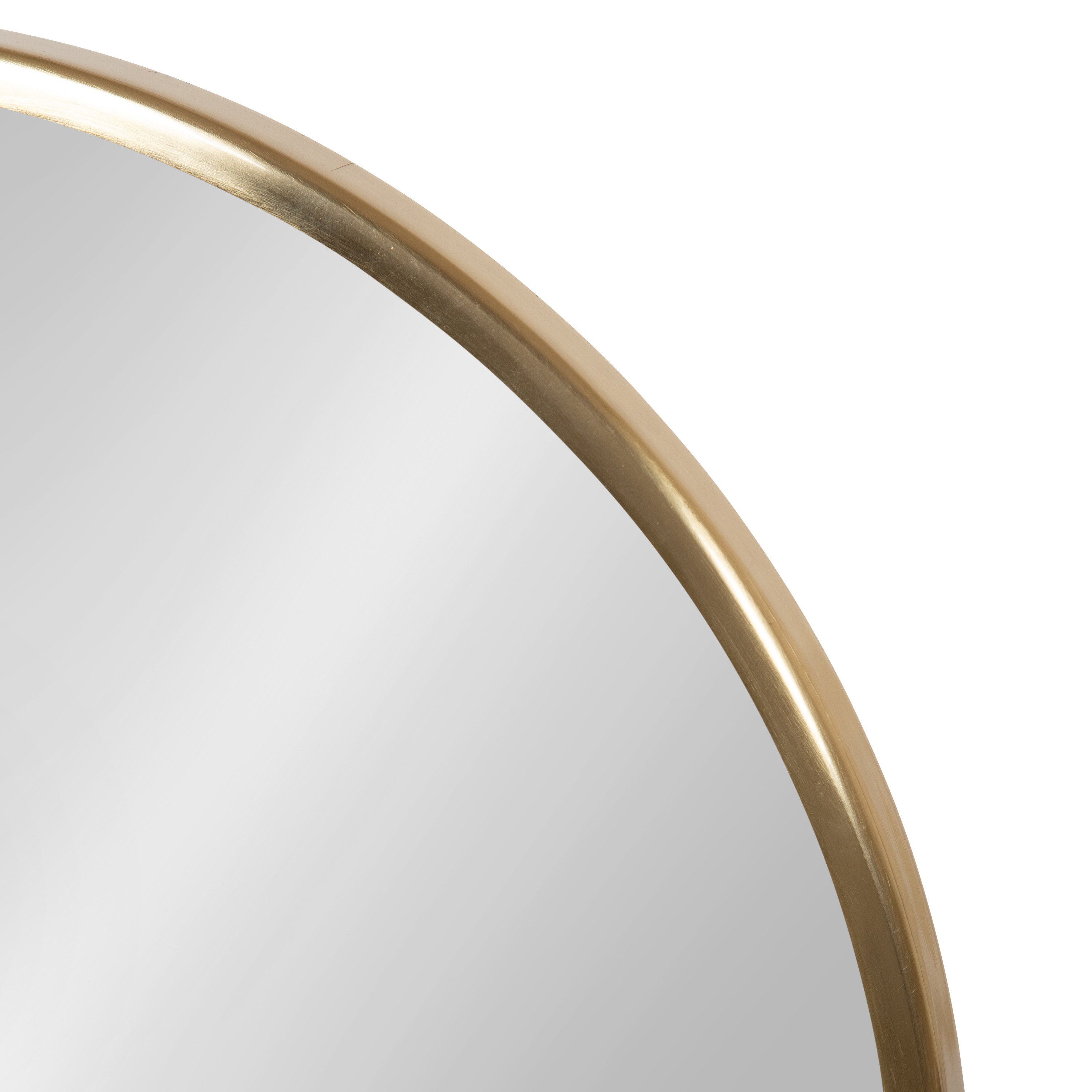 Tabletop Mirror Walnut Brown Gold 18x22 6